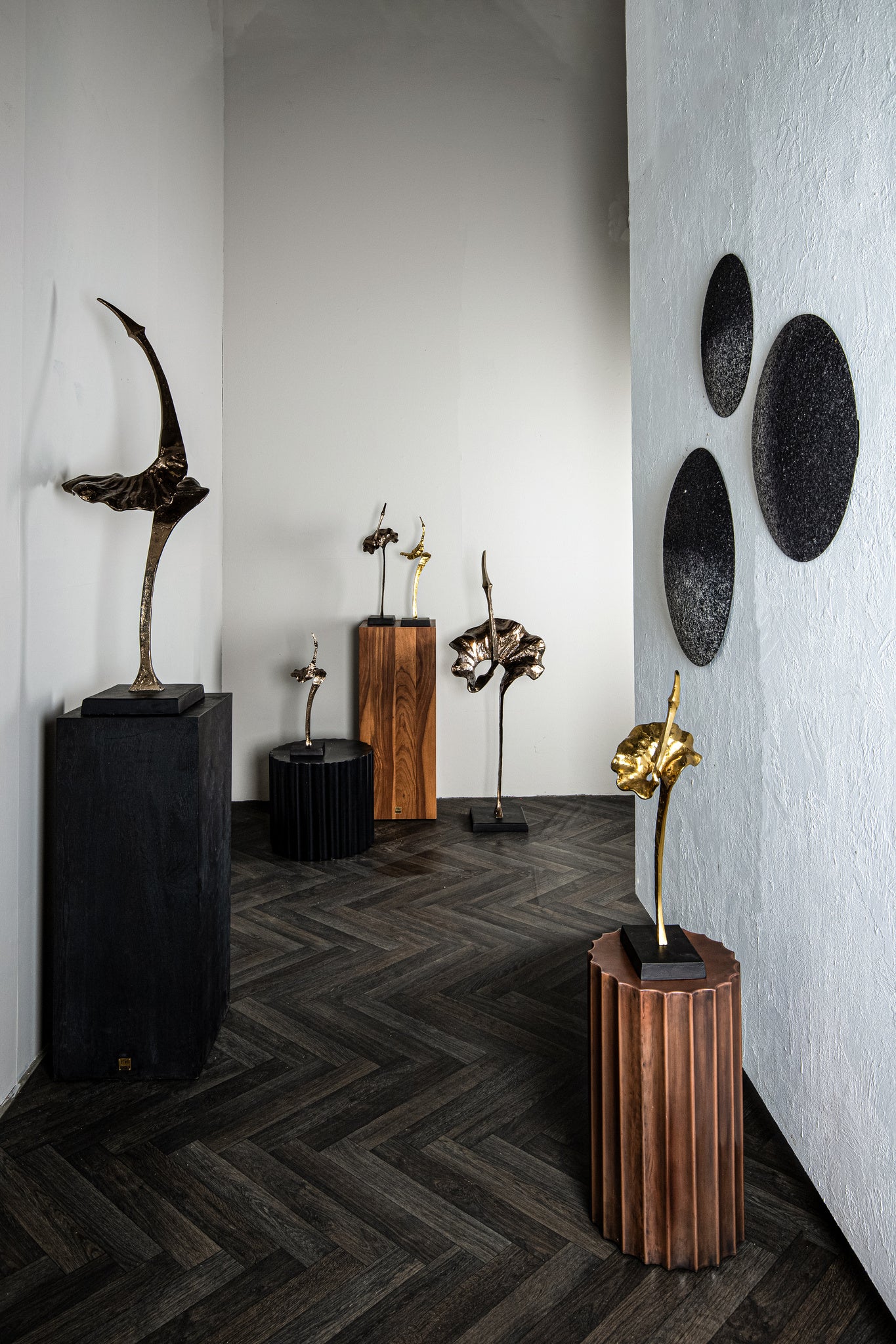 Artistiek Yobie Messing Extreme Standbeeld PTMD Set van 2