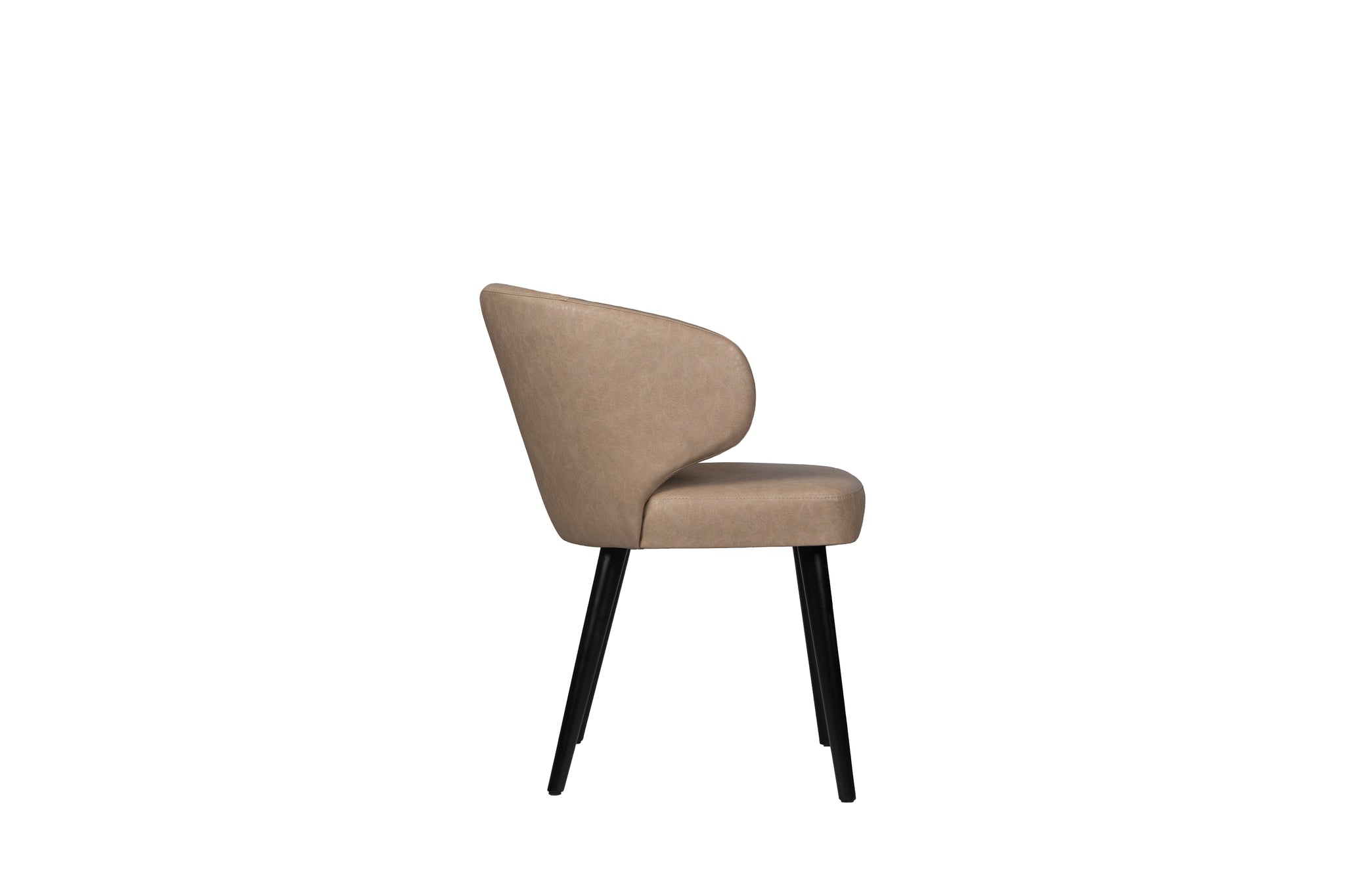 Eetkamerstoel Fiori - 57x56x80 cm - Leer - Zand PTMD