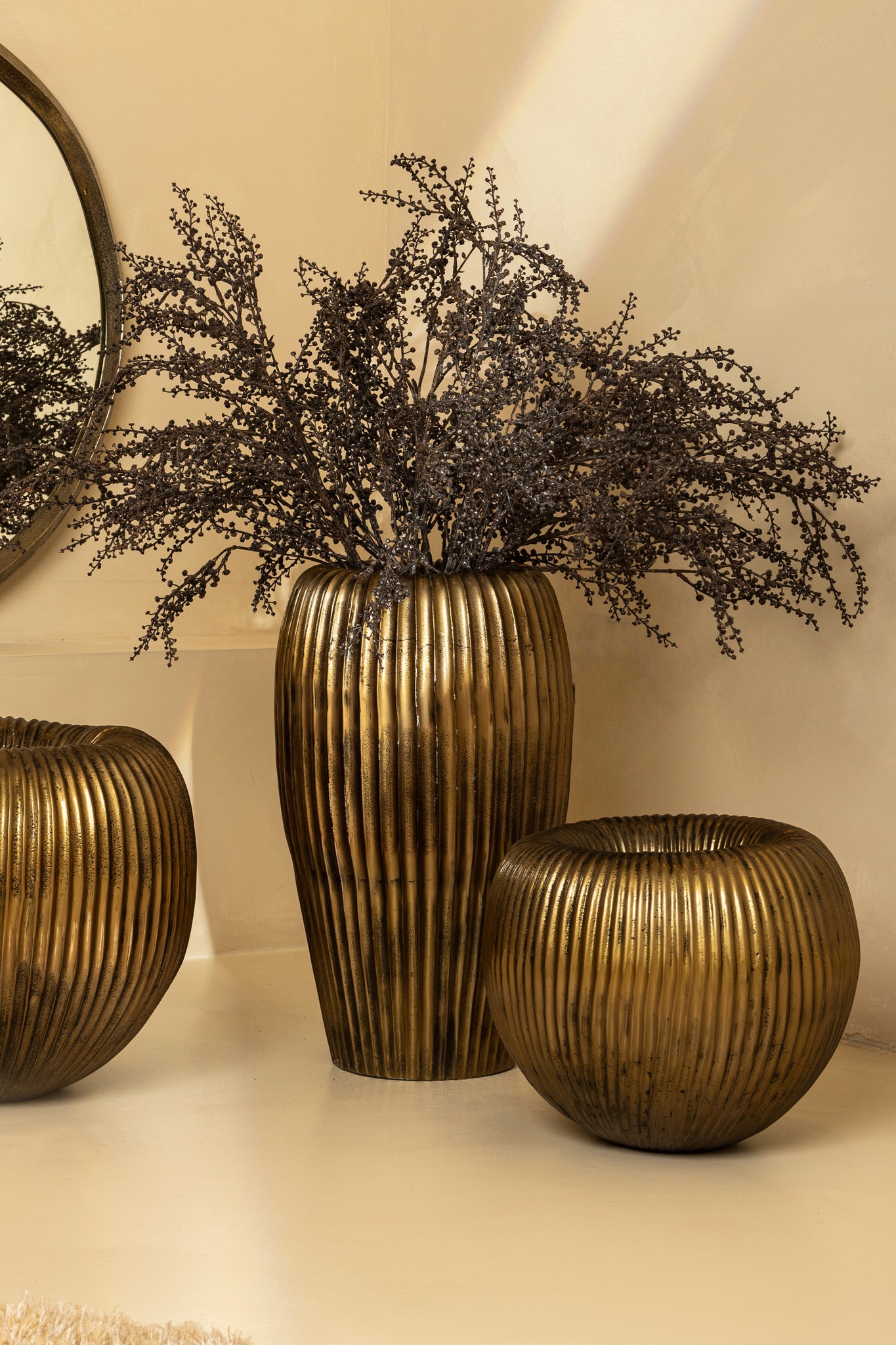 Limara Spiegel - 75x75x2 cm - Aluminium - Messing PTMD