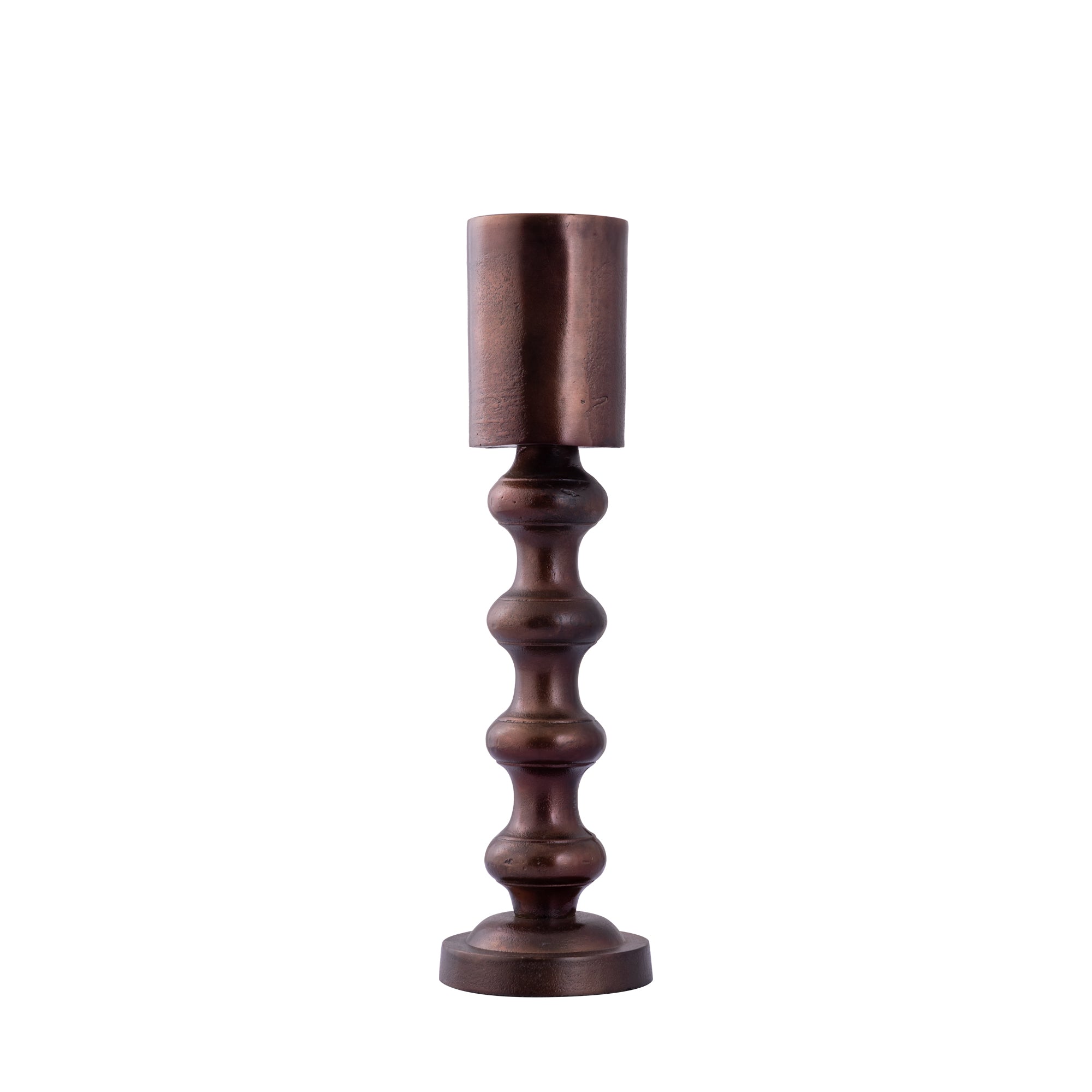 Nessa Copper Alu Candle Holder With Bulbs L H45cm PTMD