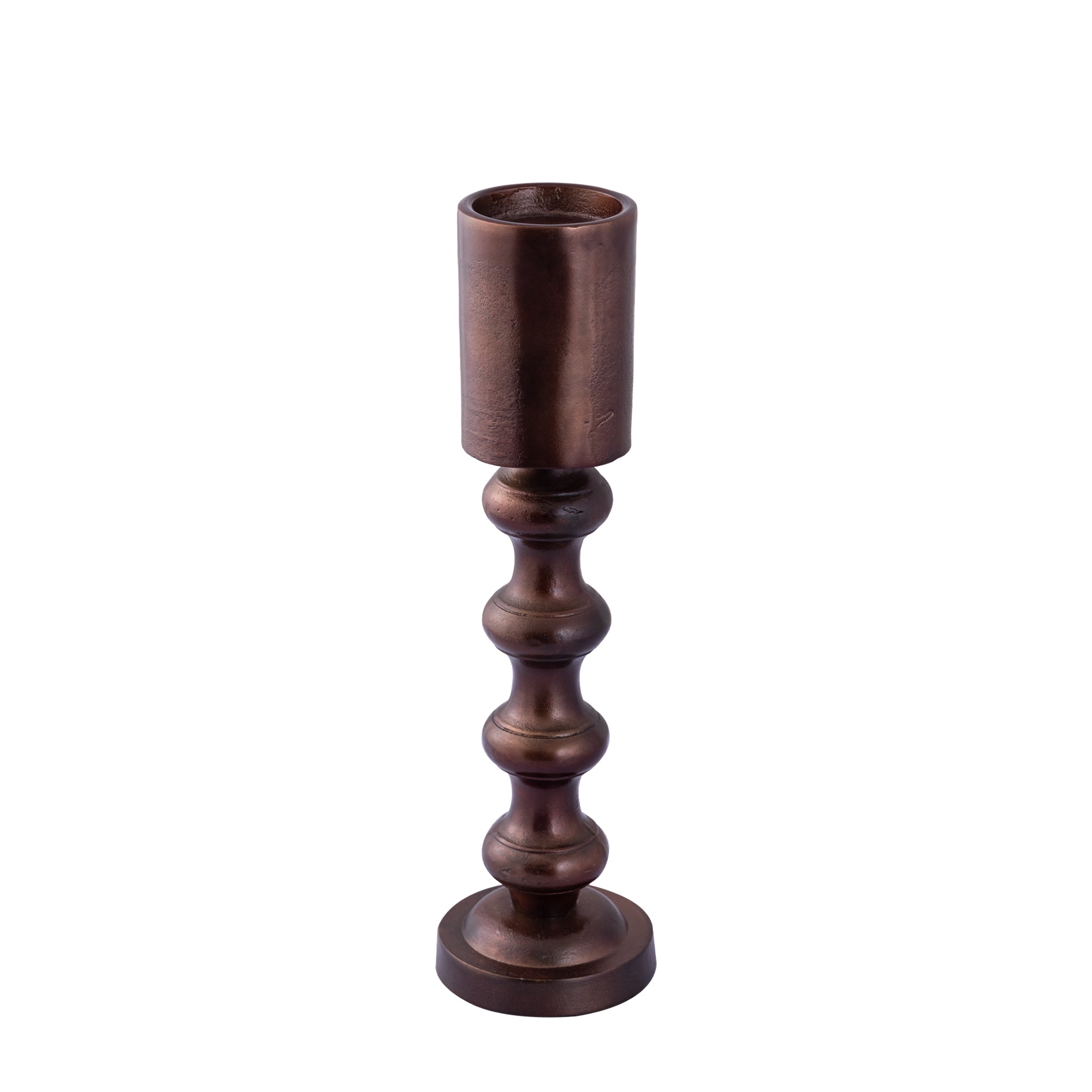 Nessa Copper Alu Candle Holder With Bulbs L H45cm PTMD