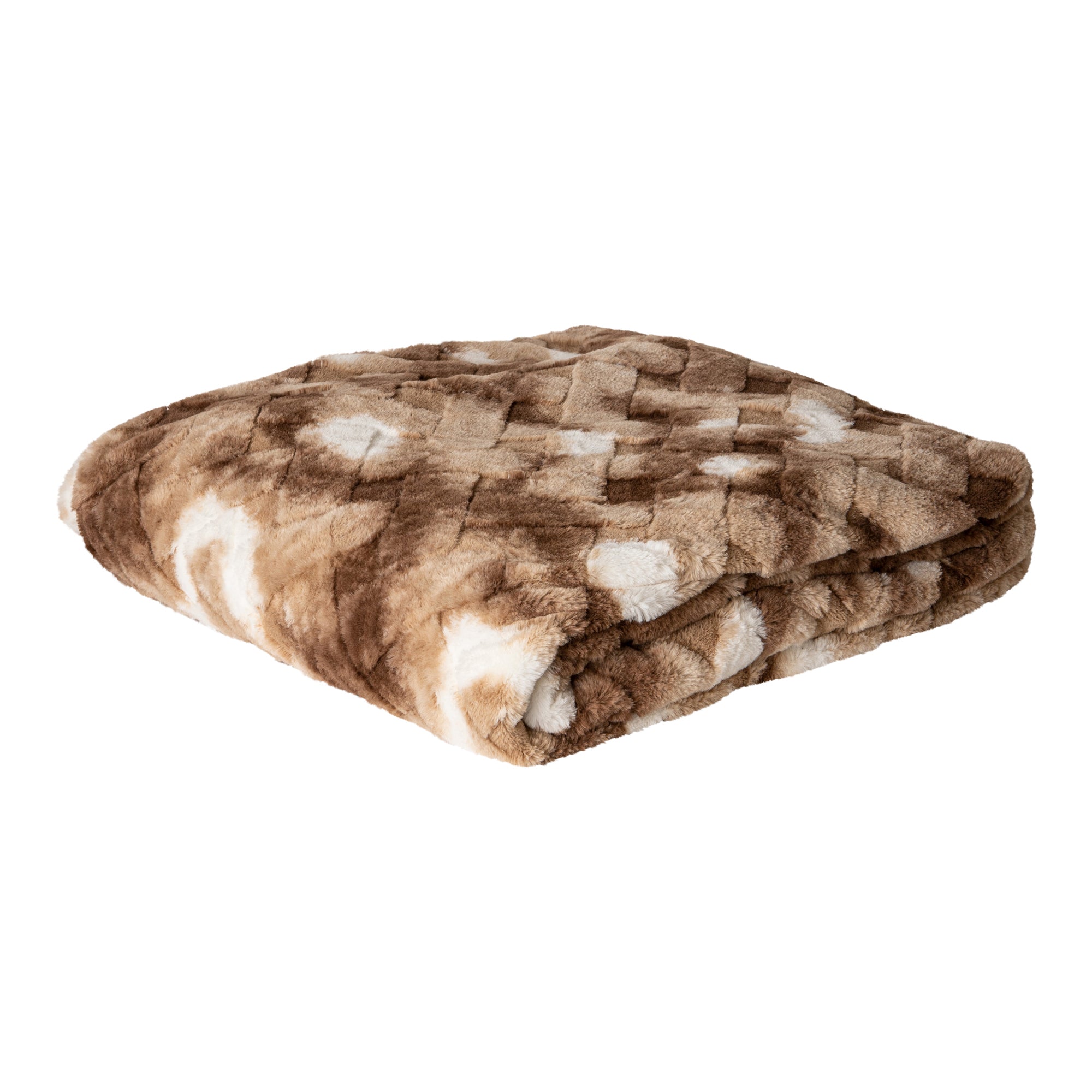 Geraldine Brown artificial fur plaid rectangle L PTMD