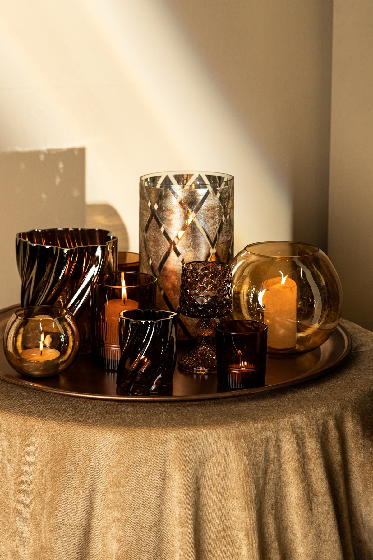 Lenore Gold Luster Windlicht Large PTMD