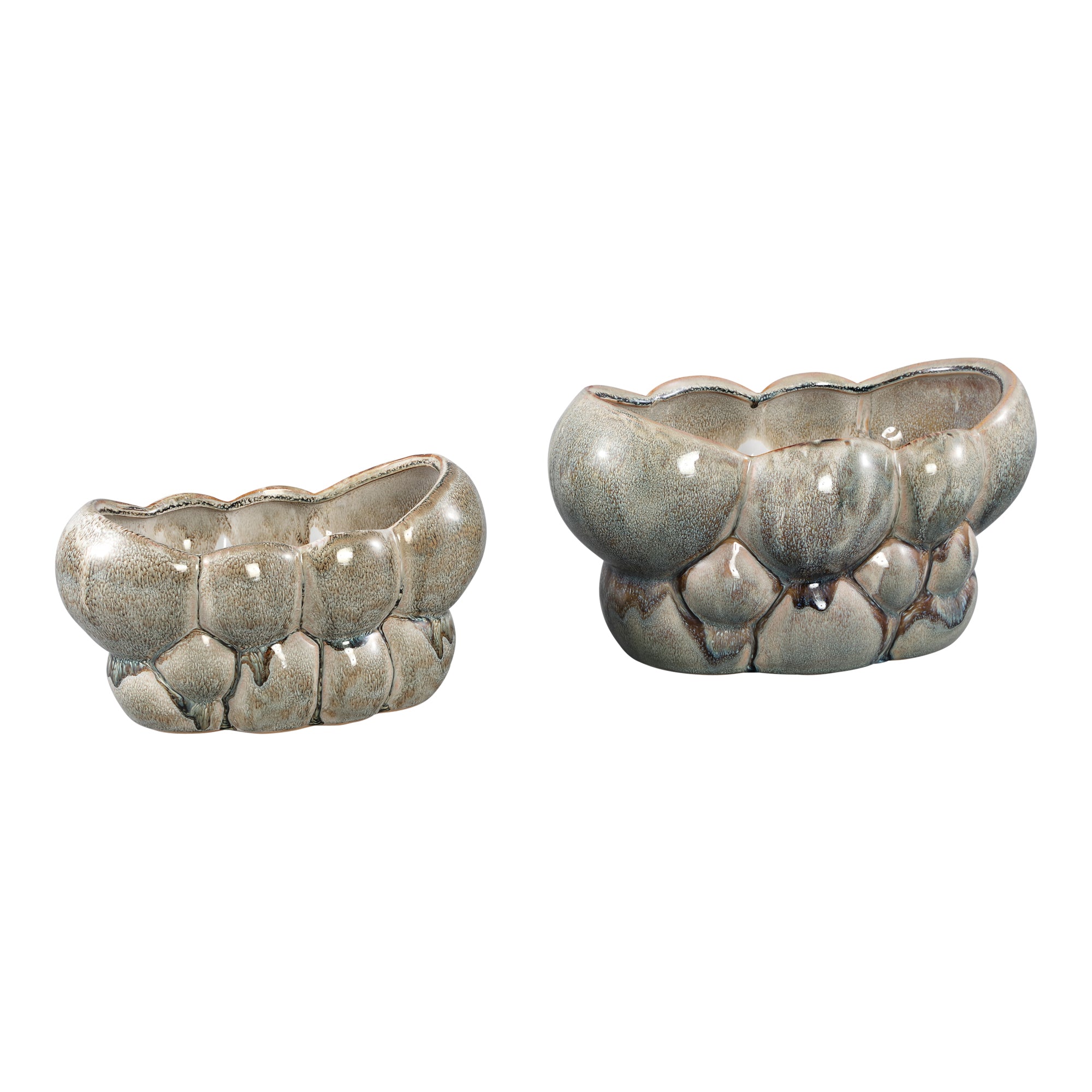 Jodie Green Ceramic Oval Outdoor Candle Circles Dripping L PTMD