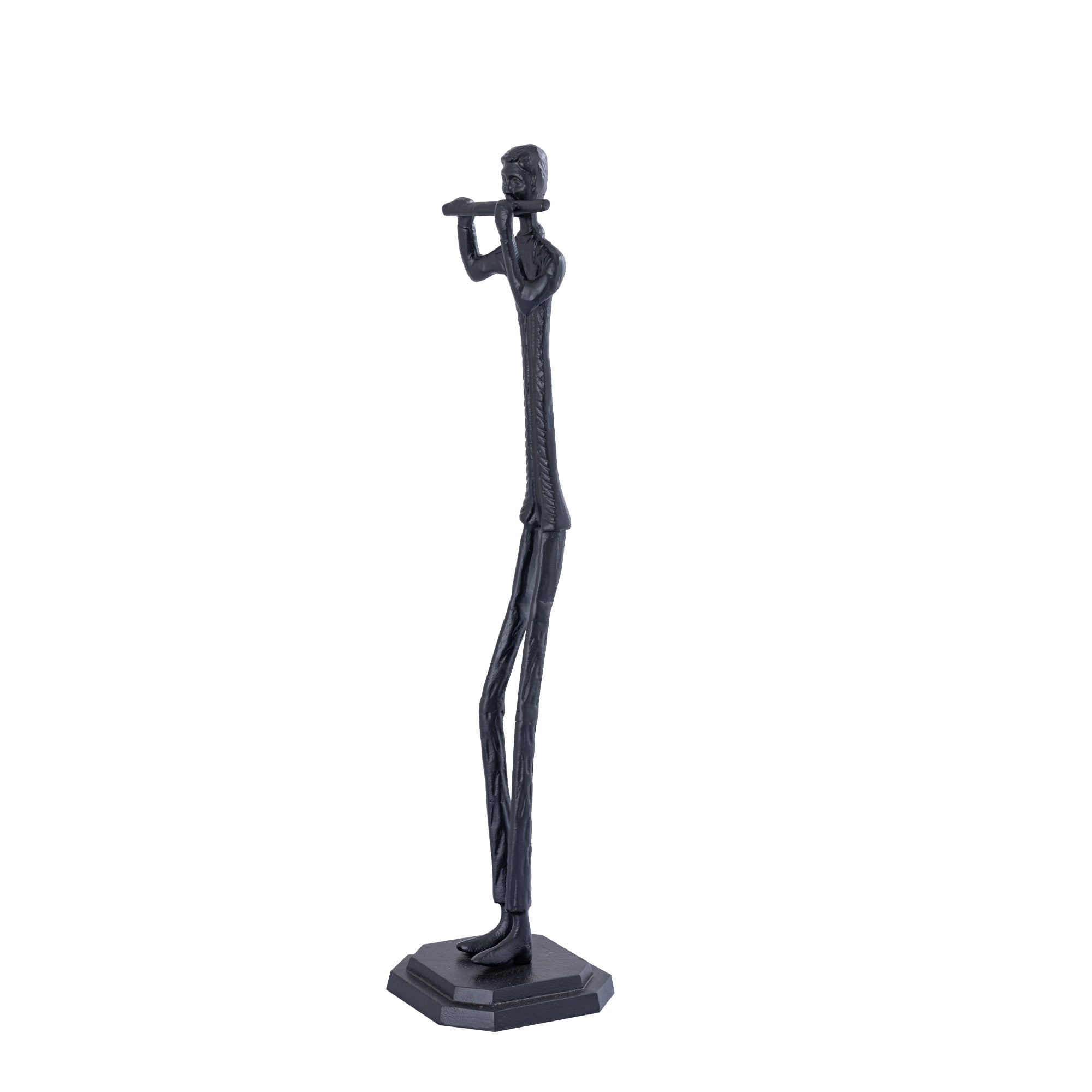 Kali Black casted alu statue man with flute PTMD