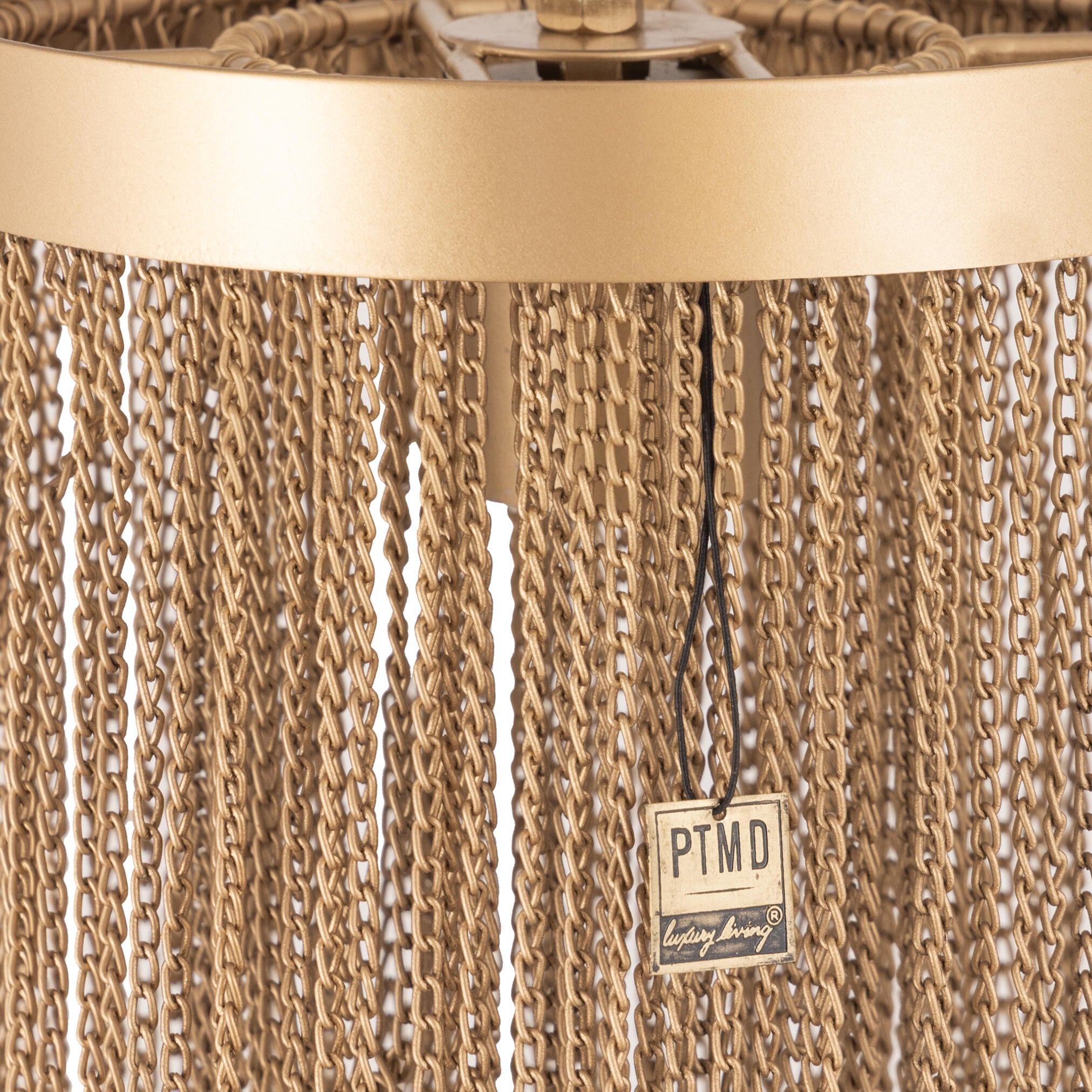 Brenton Gold iron chains round hanging lamp S PTMD