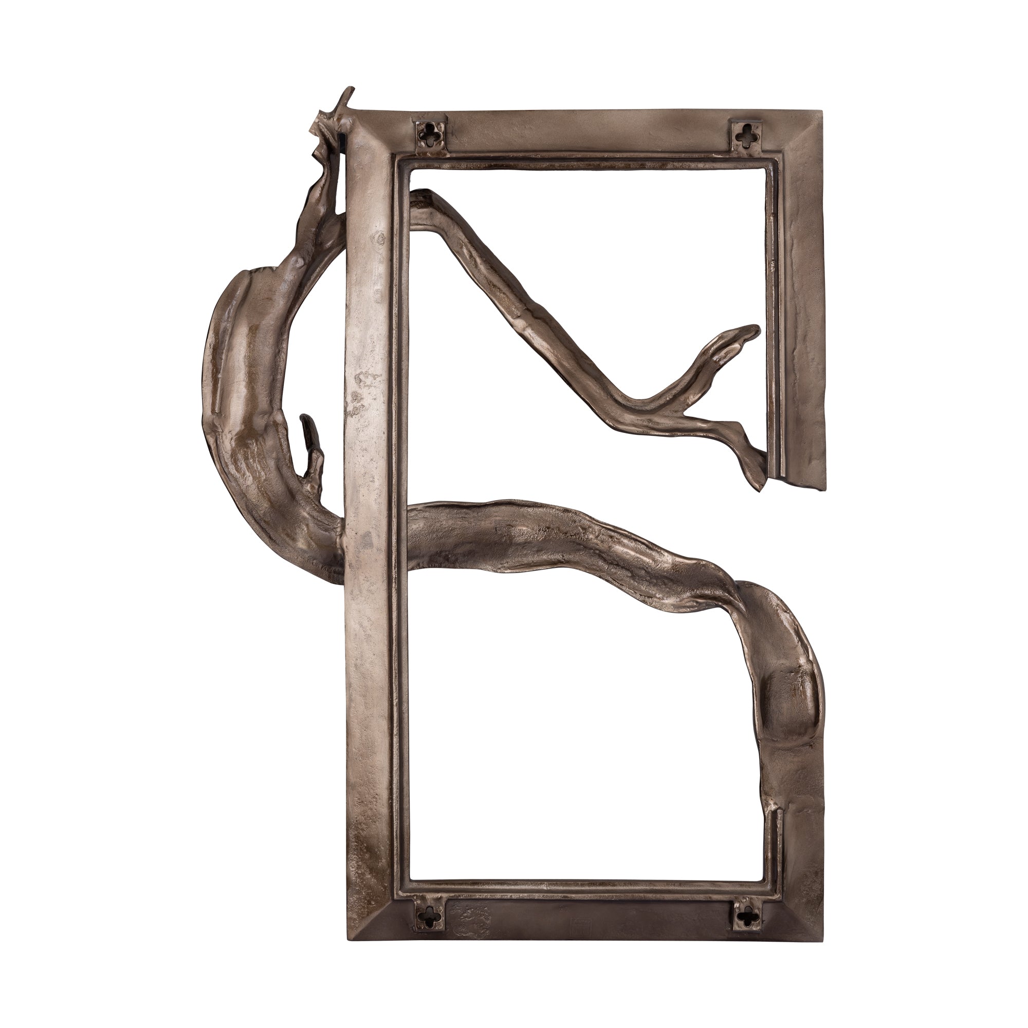 Wandpaneel Heleena - 99x13x101 cm - Aluminium - Zwart PTMD