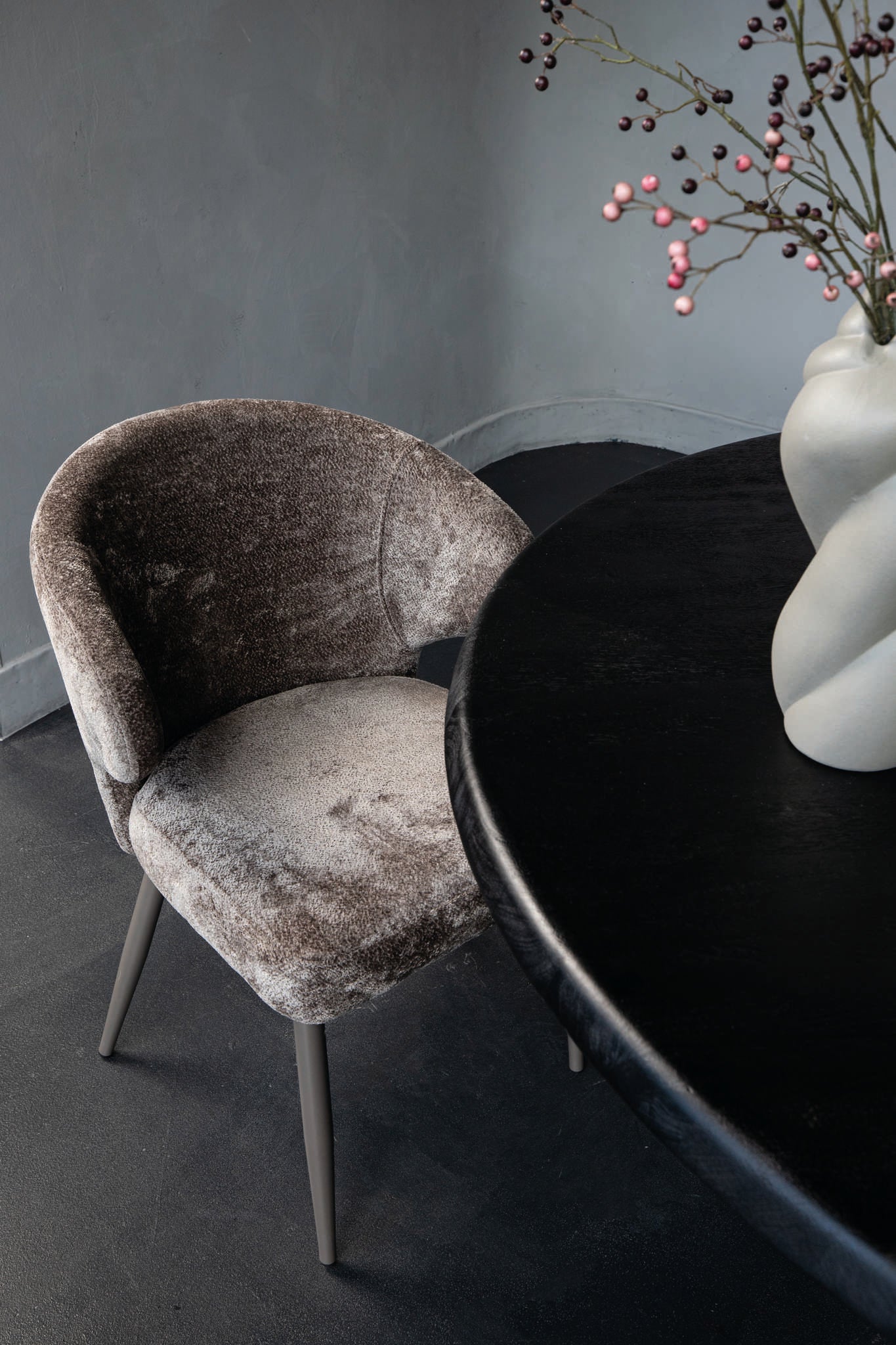 Eetkamerstoel Ares Grey Aphrodite 7 Mocco Clay Leg PTMD