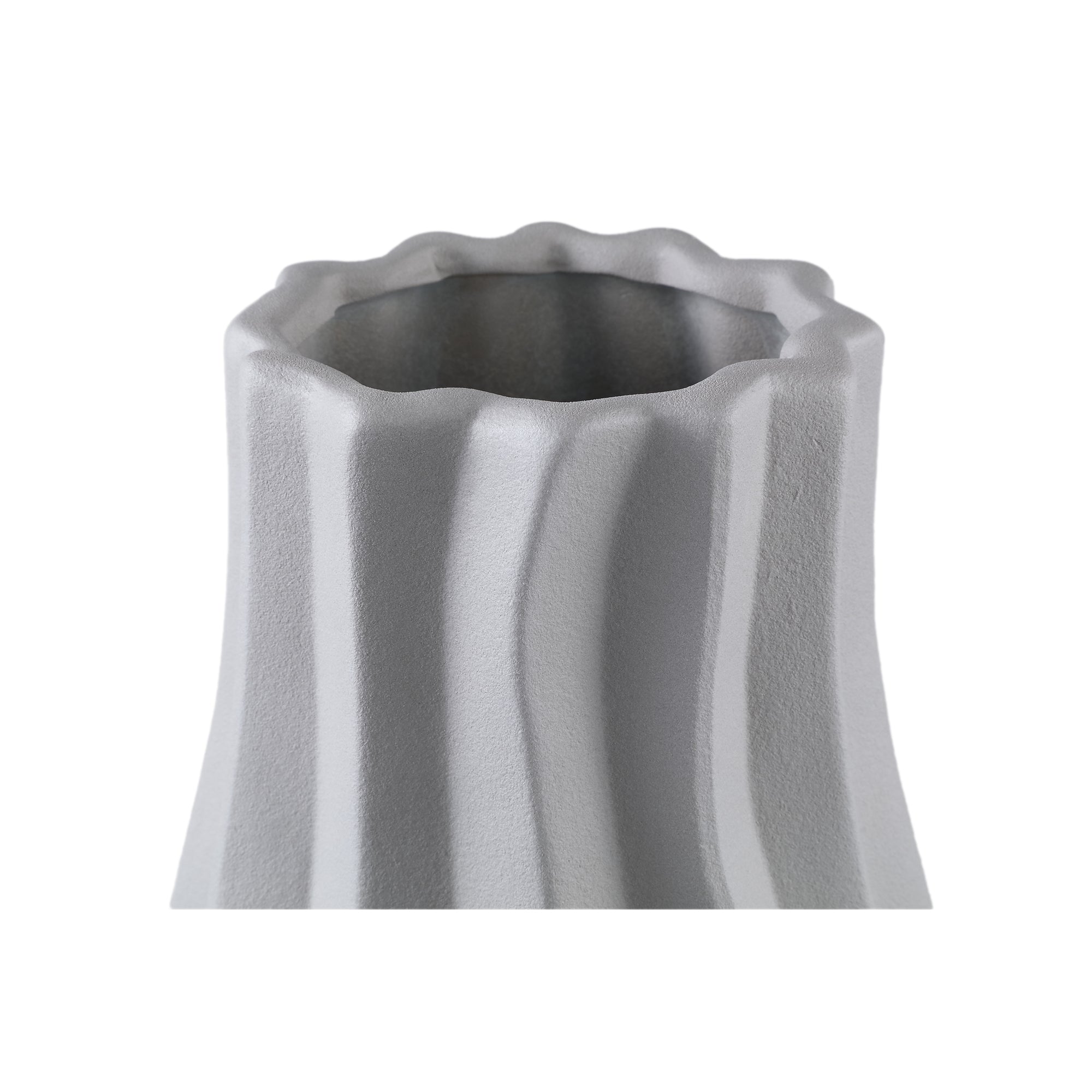 Clair Taupe Ceramic Swirl Vaas Large PTMD