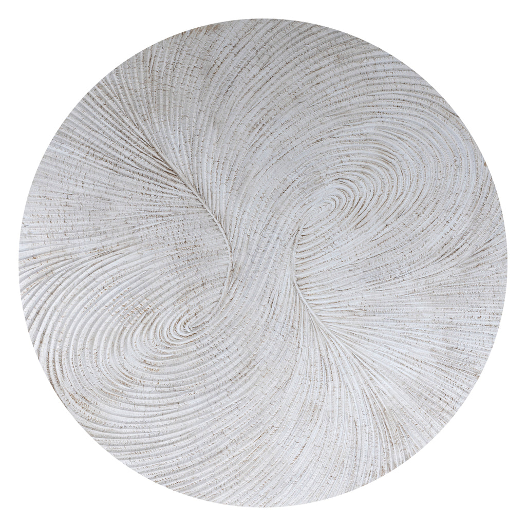 Wandpaneel Wiktor L - Ø180cm - MDF - Wit PTMD