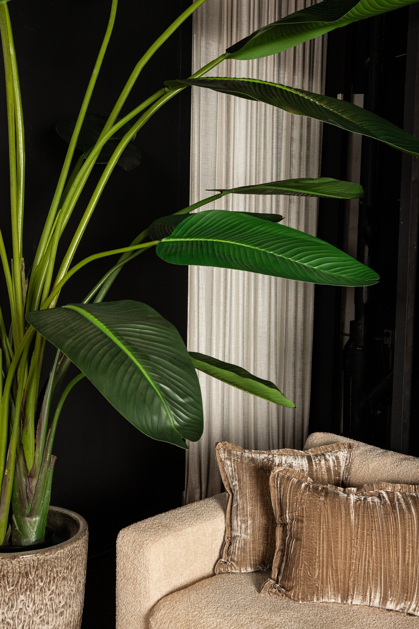 Leaves Plant Green PE Real Touch Strelitzia XL 130x87x310cm PTMD