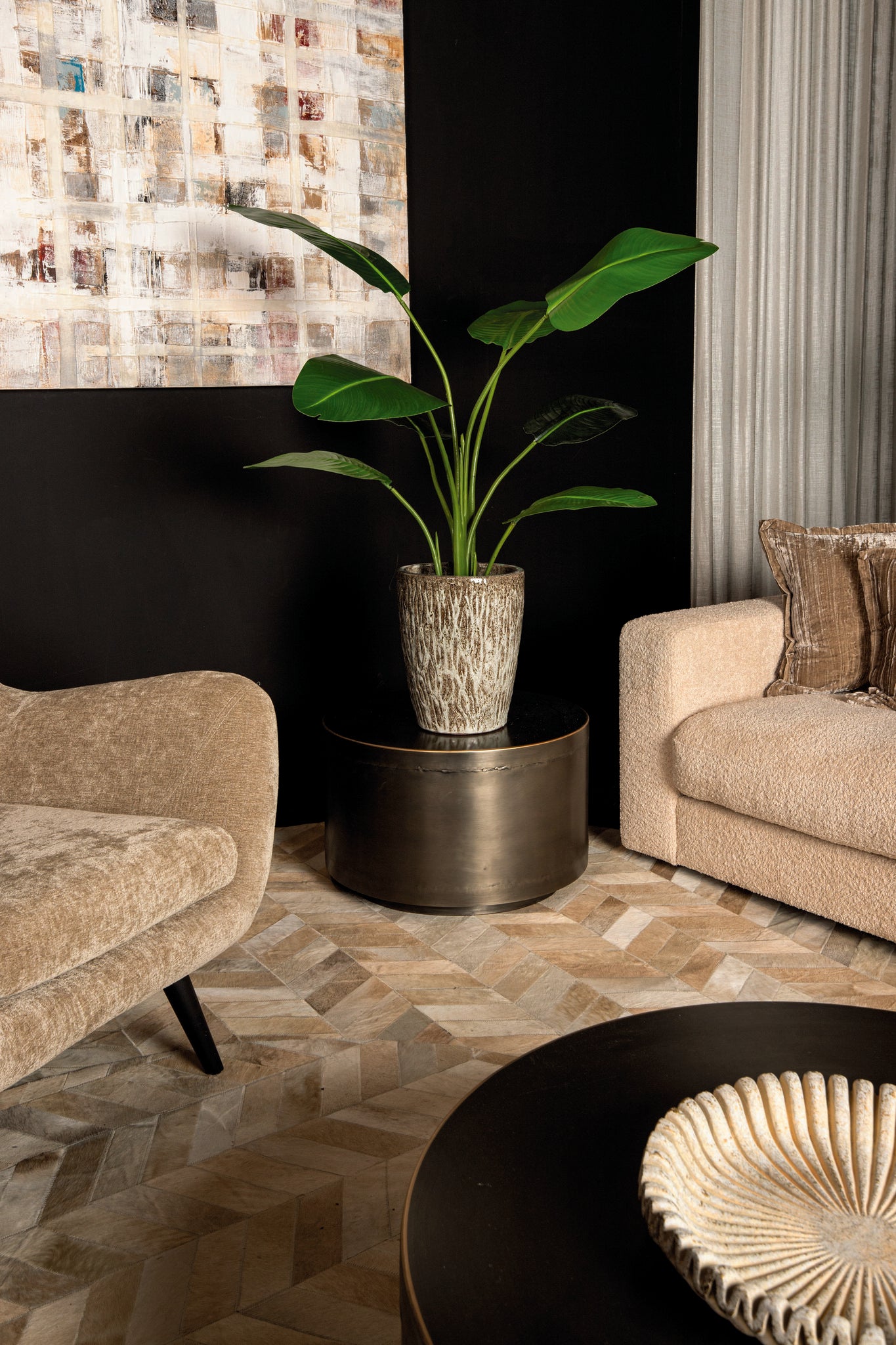 Leaves Plant Green PE Real Touch Strelitzia S 77x56x117cm PTMD