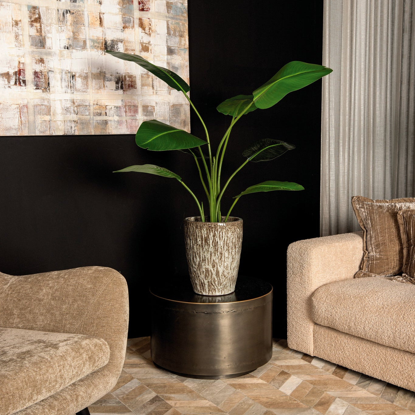 Leaves Plant Green PE Real Touch Strelitzia S 77x56x117cm PTMD