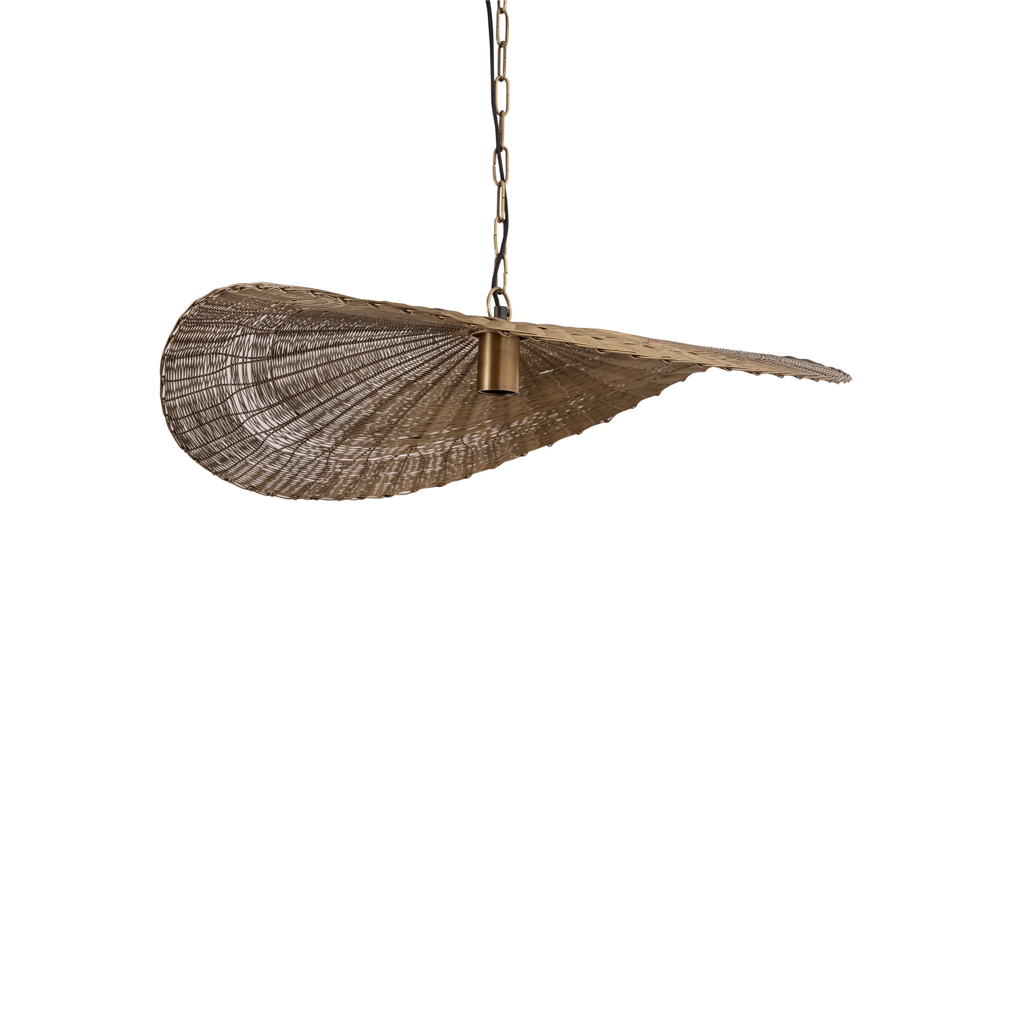 Shauney Gold iron wavy hanging lamp round S PTMD