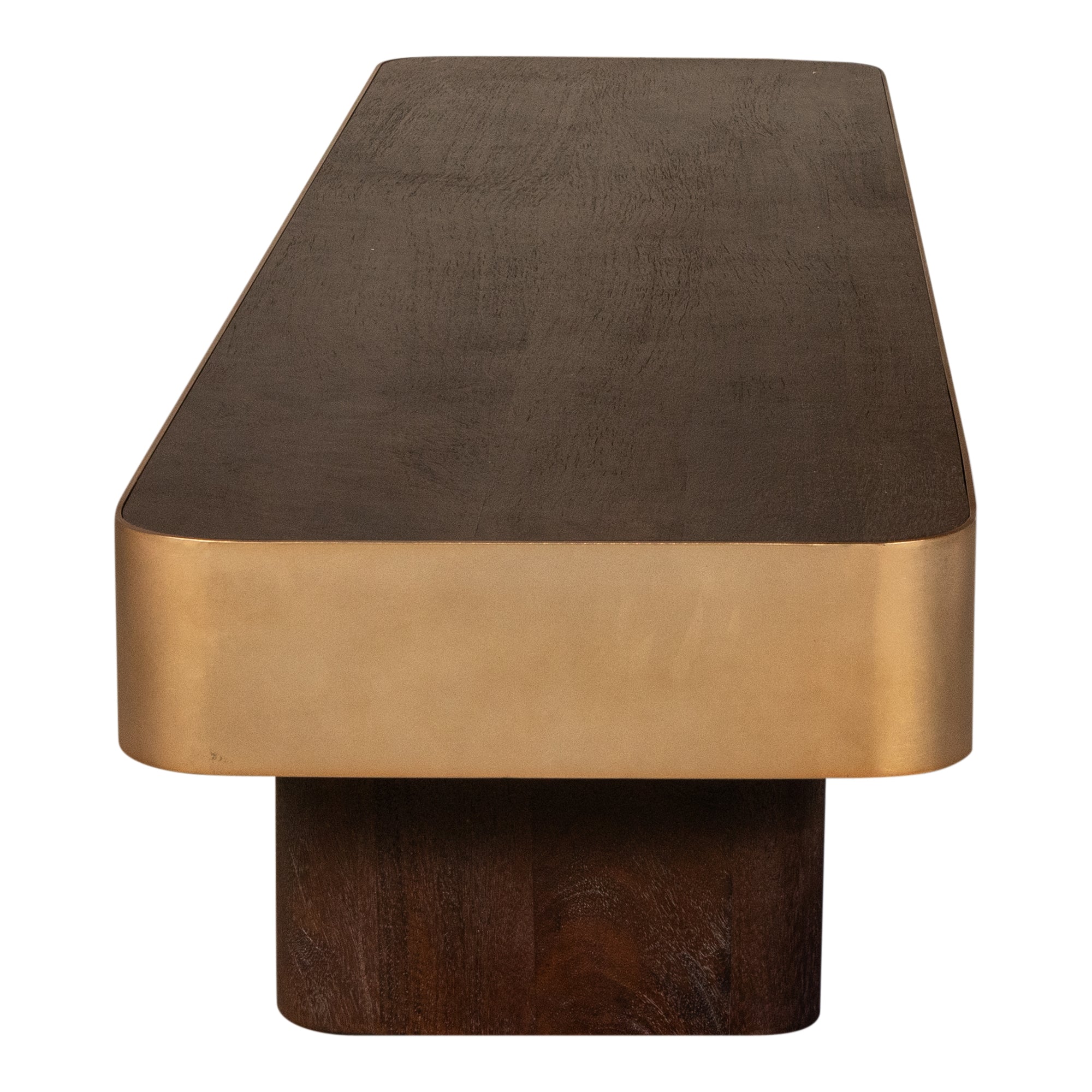 Warren Salontafel Bruin Hout met Goud Metaal PTMD