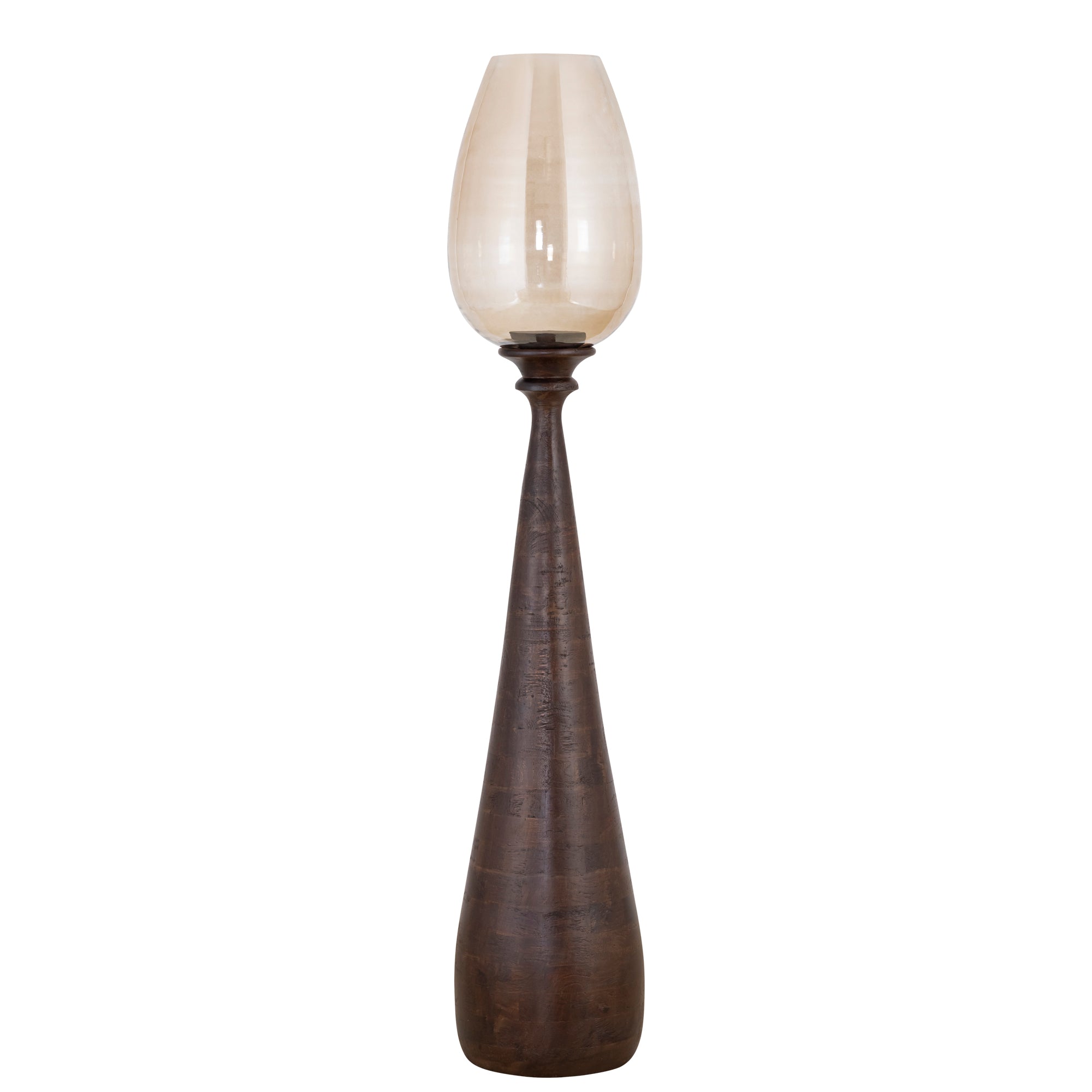 Midi Mango Wood Stormlight Smoke Glass Brown Large PTMD
