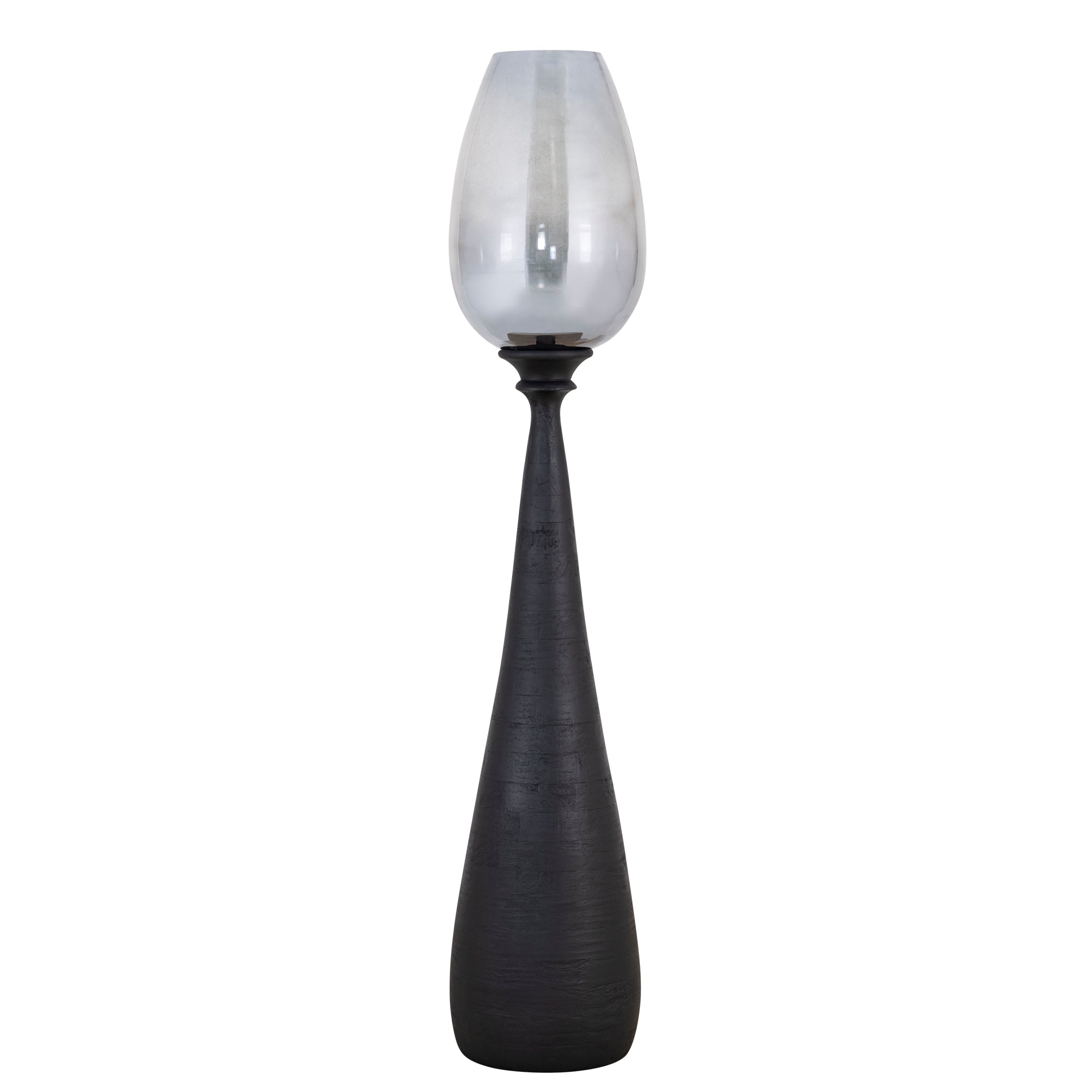 Midi Mango Wood Stormlight Smoke Glass Black Large PTMD