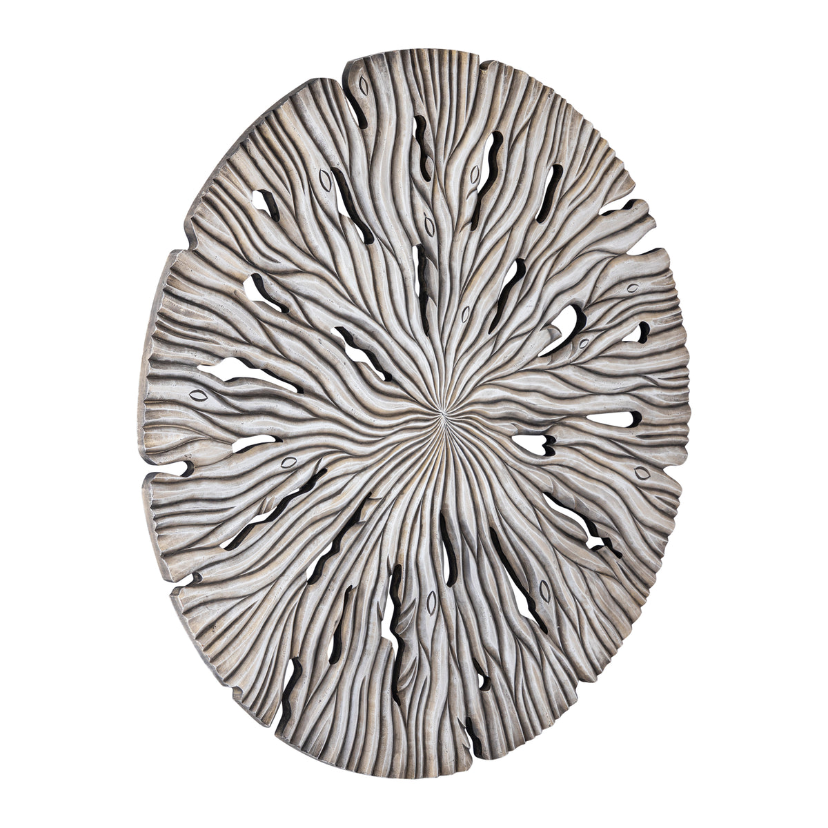Wandpaneel Bonte L - 120x2x120 cm - MDF - Creme PTMD