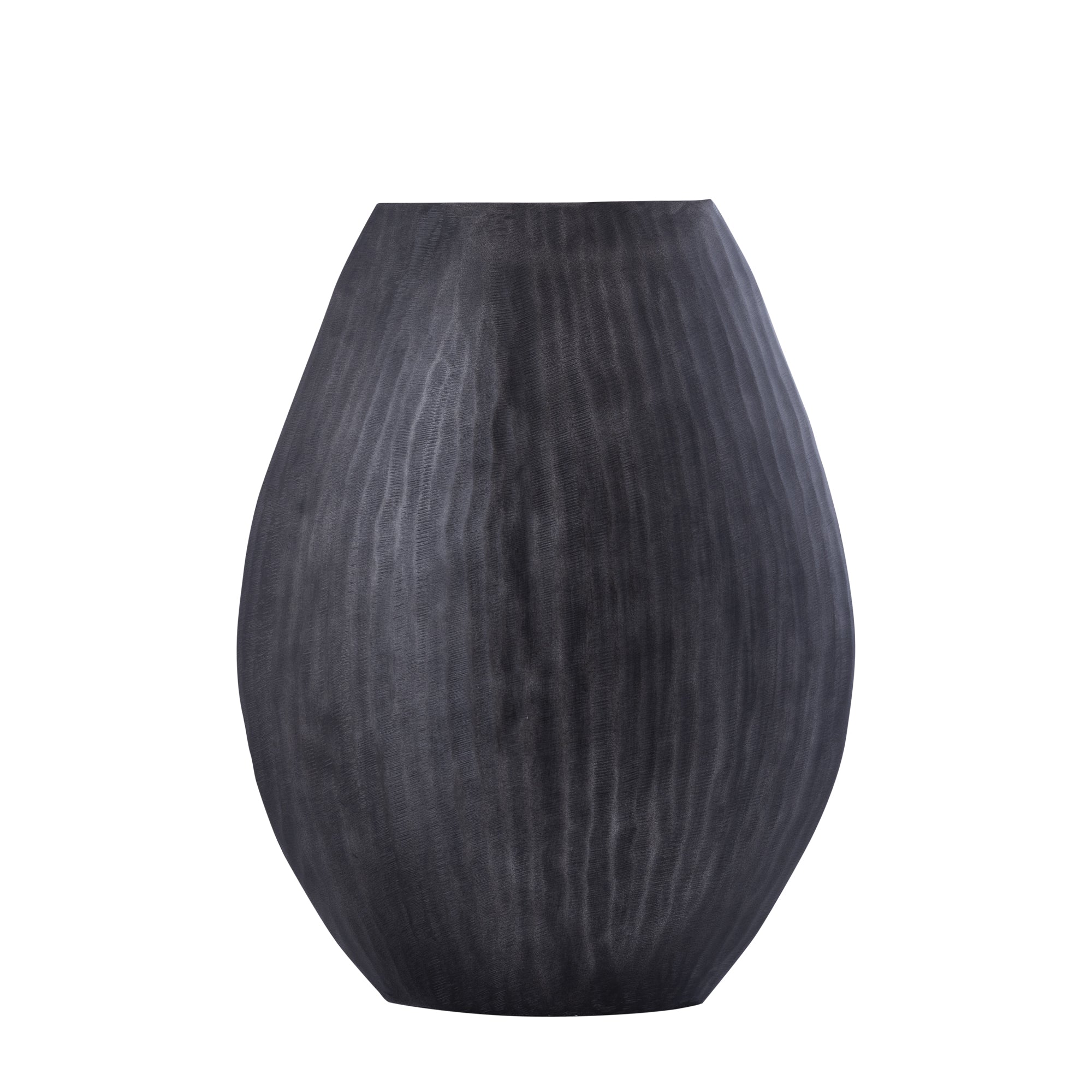 Bloempot Jowad M hoog ovaal - 35x16x46 cm - Aluminium - Grijs PTMD