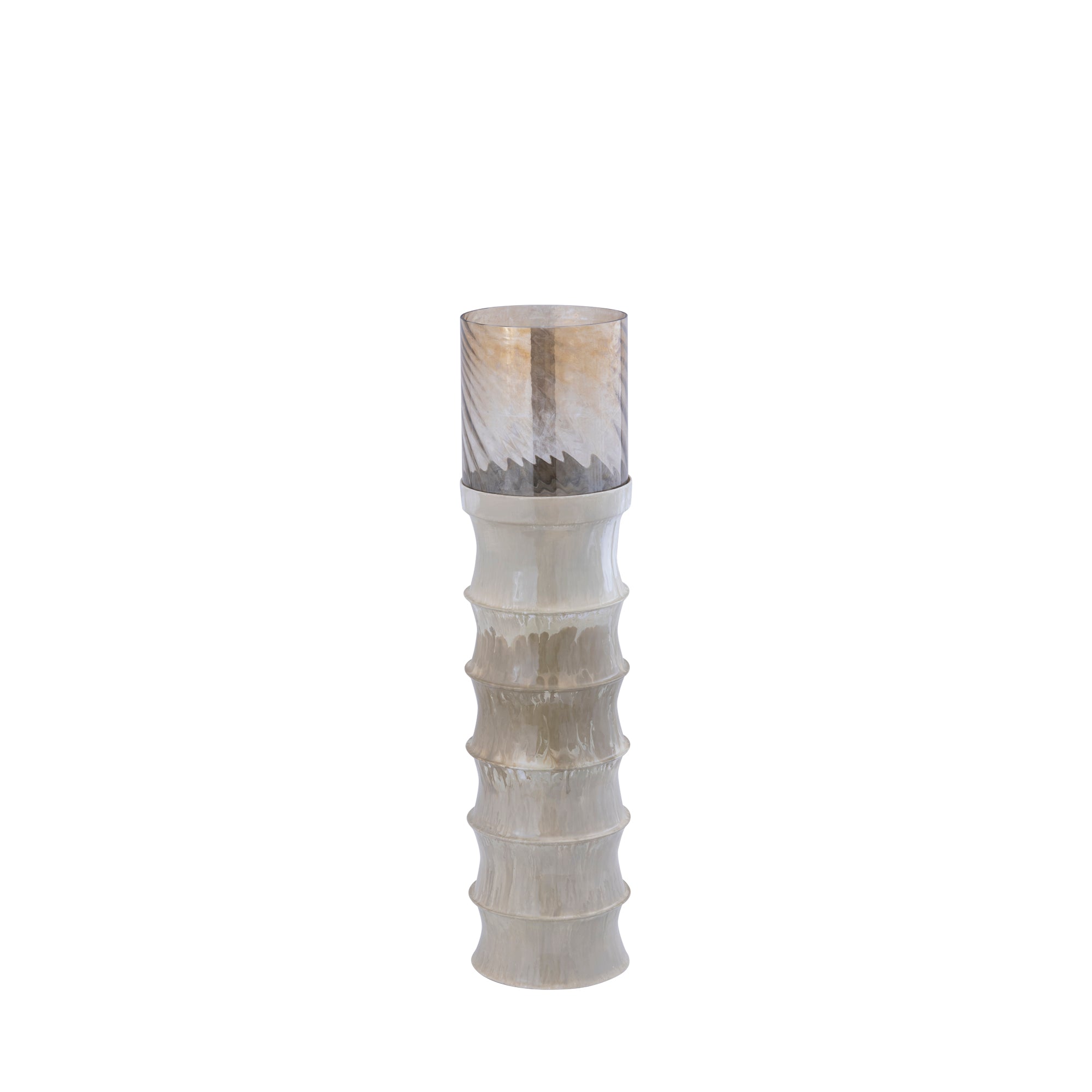 Windlicht Kaylyne Crème Emaille Small PTMD