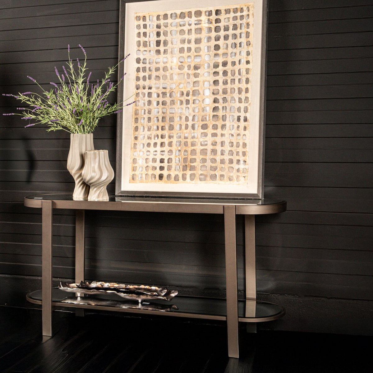 Yozan Console table mirror metal legs PTMD