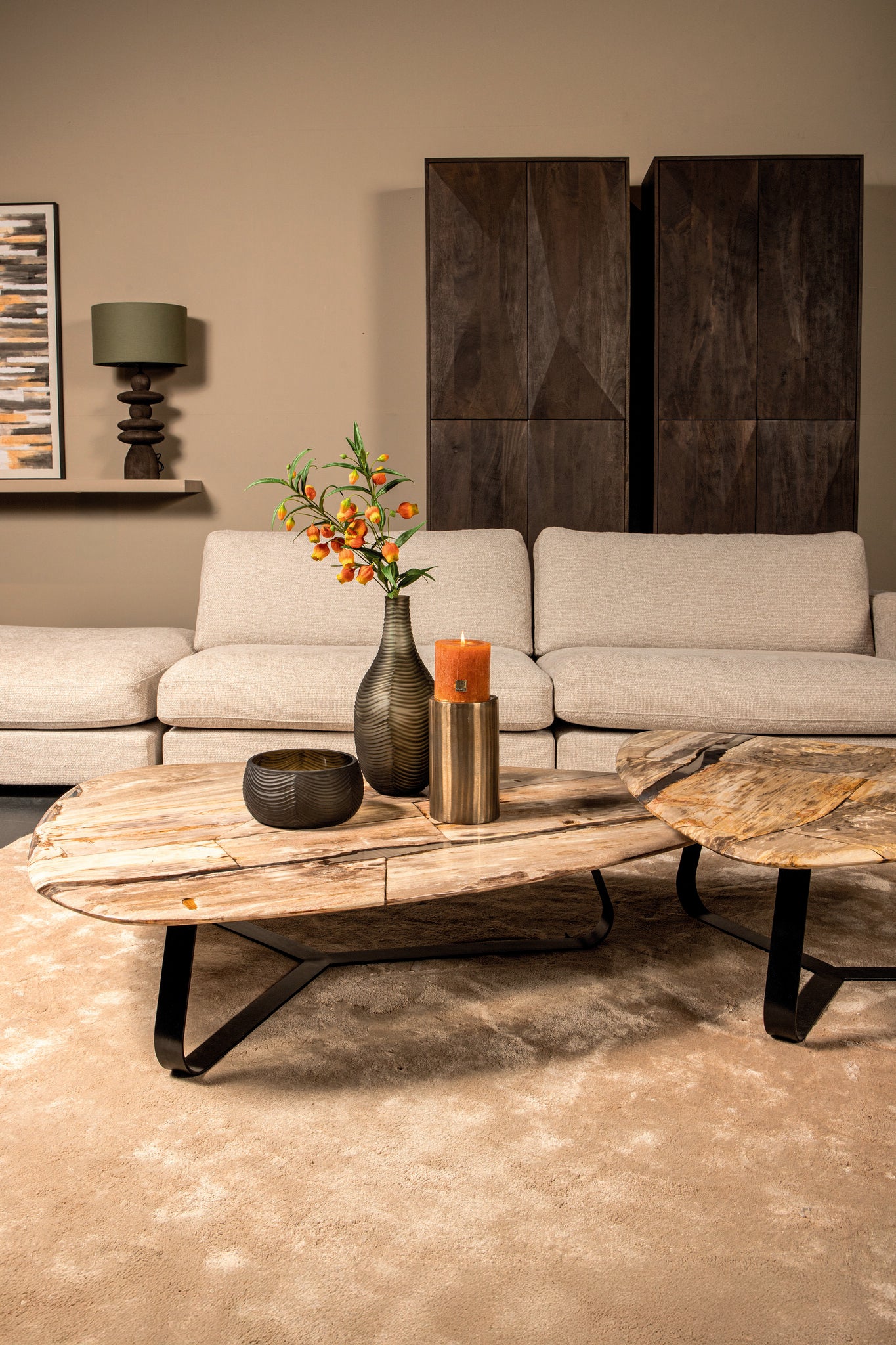 Salontafel Deeba petrified wood 130 PTMD