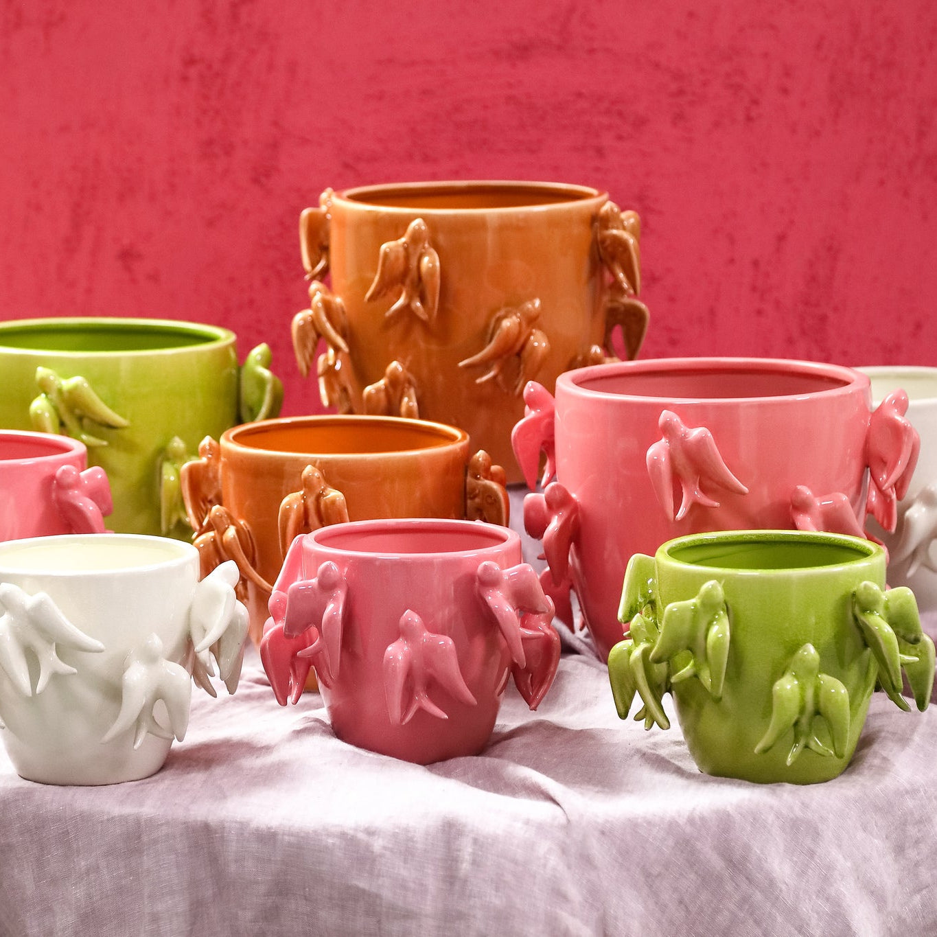 Bloempot Emmelyn - Ø26xH18 cm - Keramiek - Groen M PTMD