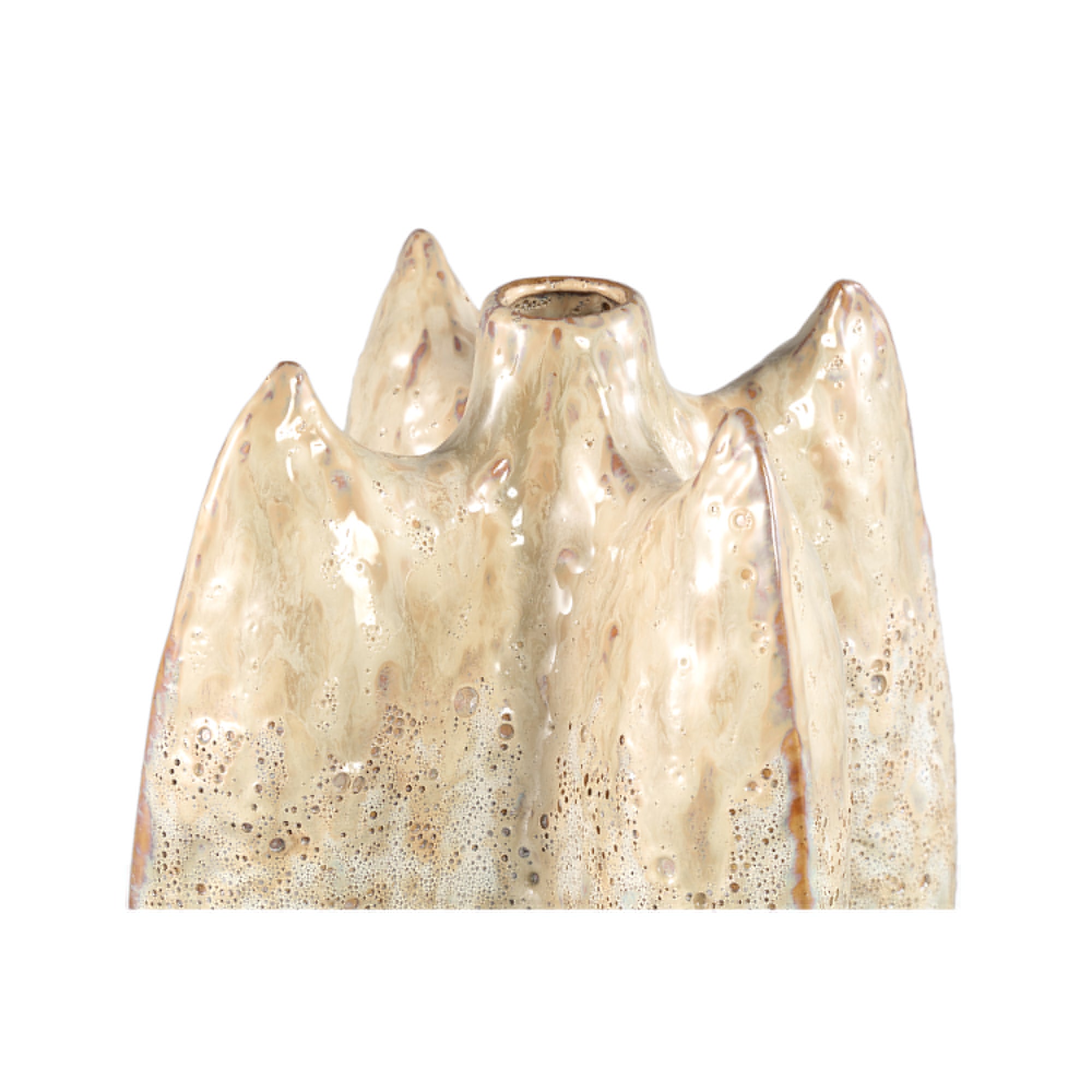 Shareece Cream Ceramic Shaped Vase Large Dia19.5 x H36cm PTMD