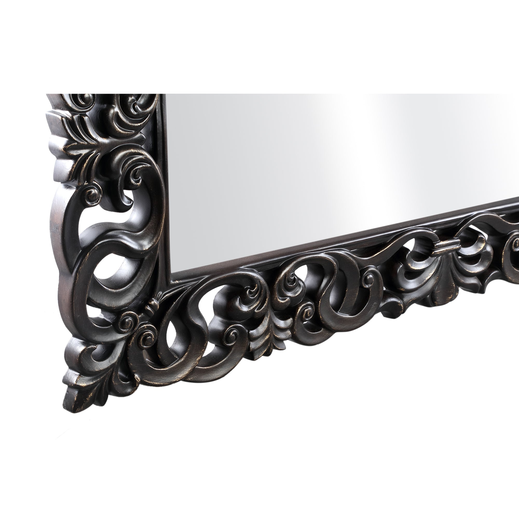 Morrigan Black Poly Classical Mirror Rectangle PTMD