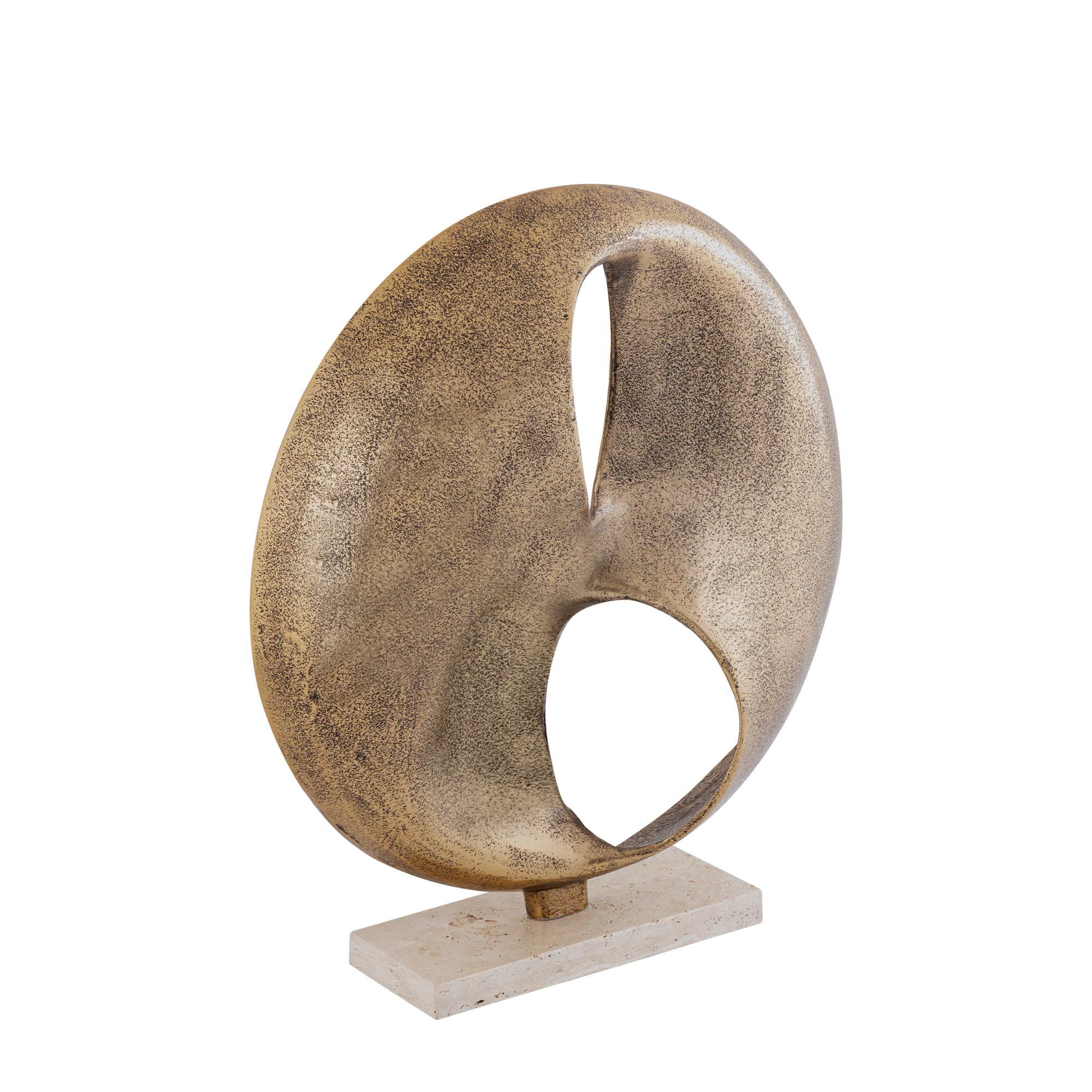 Deco Object Deuie - 45x10x50 cm - Aluminium - Messing PTMD