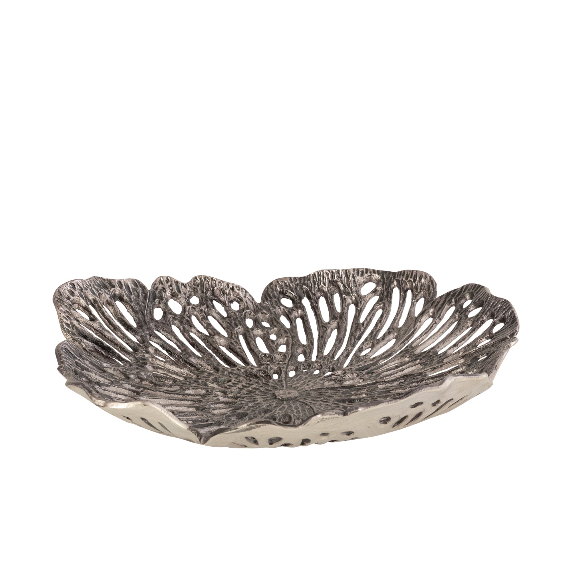 Schaal Ryhann L - 65x65x9 cm - Aluminium - Zilver PTMD