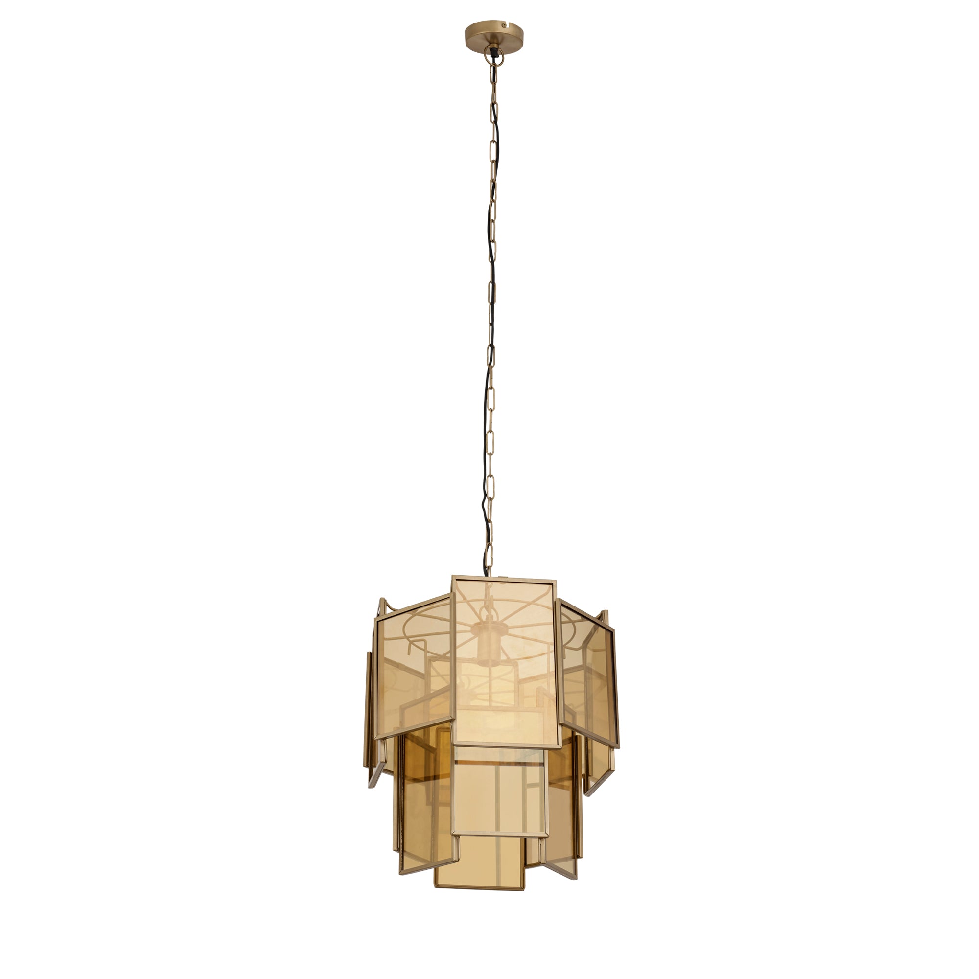 Hanglamp Loucas Bras Lustre Glas Lagen Small PTMD