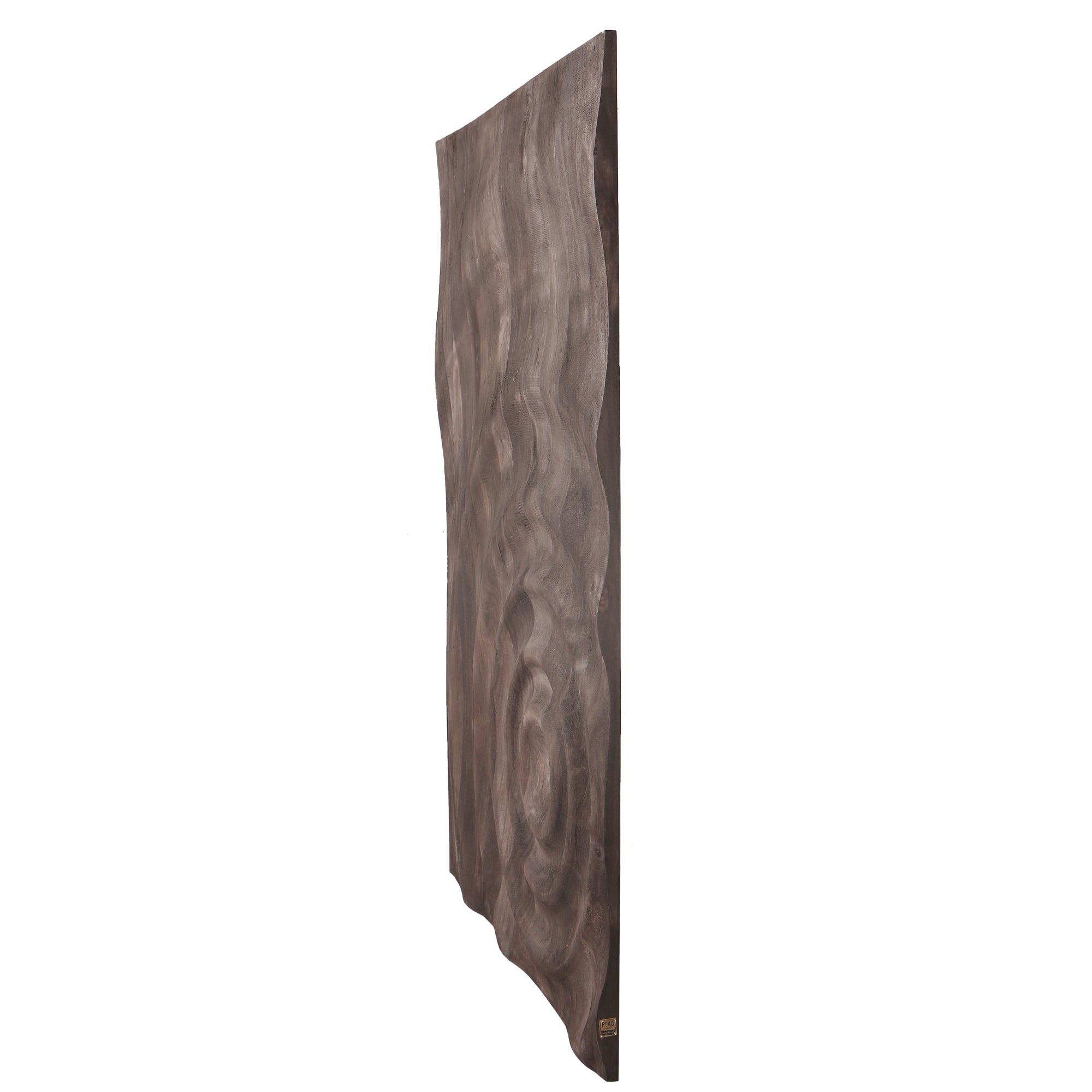 Mattin Brown mango wood circle wall panel rect PTMD