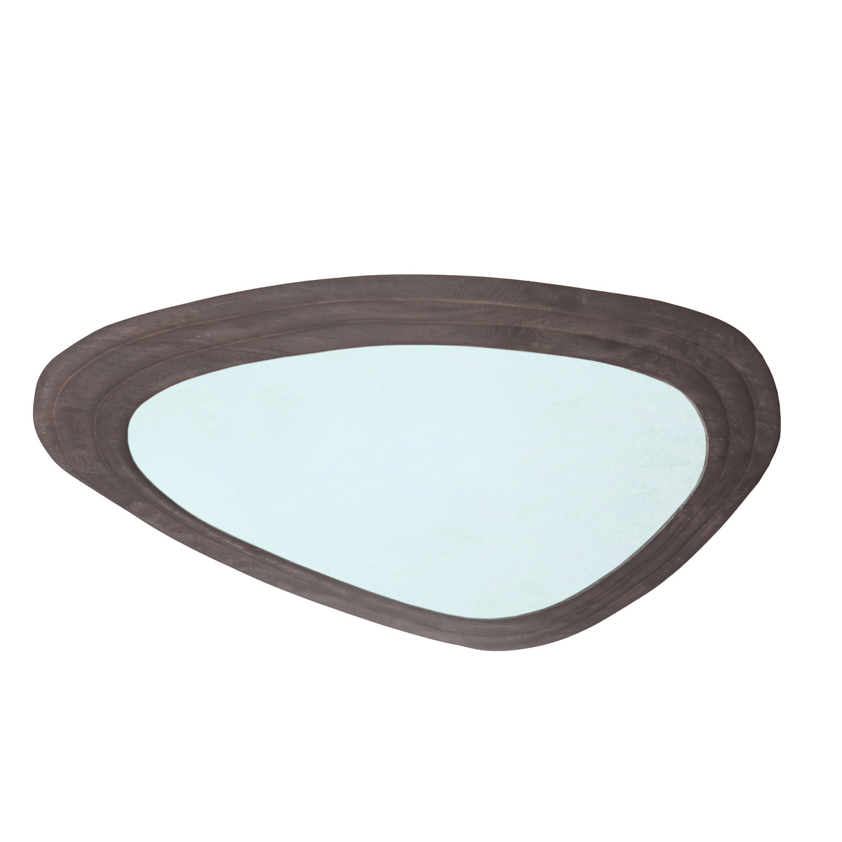 Santin Brown mango wood organic triangle Spiegel PTMD