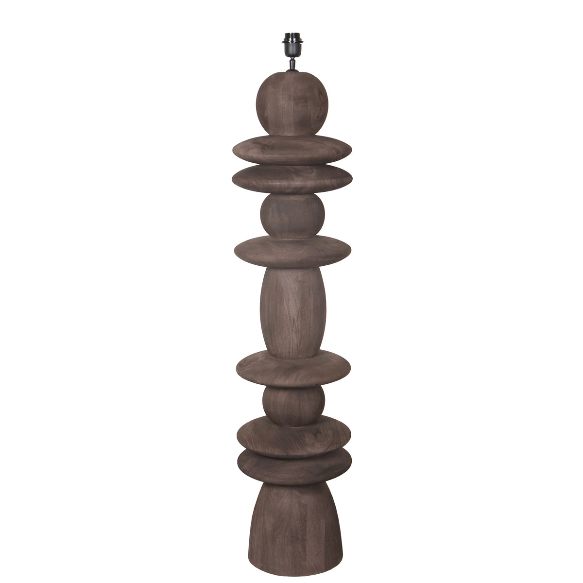 Vloerlamp Callain Bruin Mango hout base rond PTMD