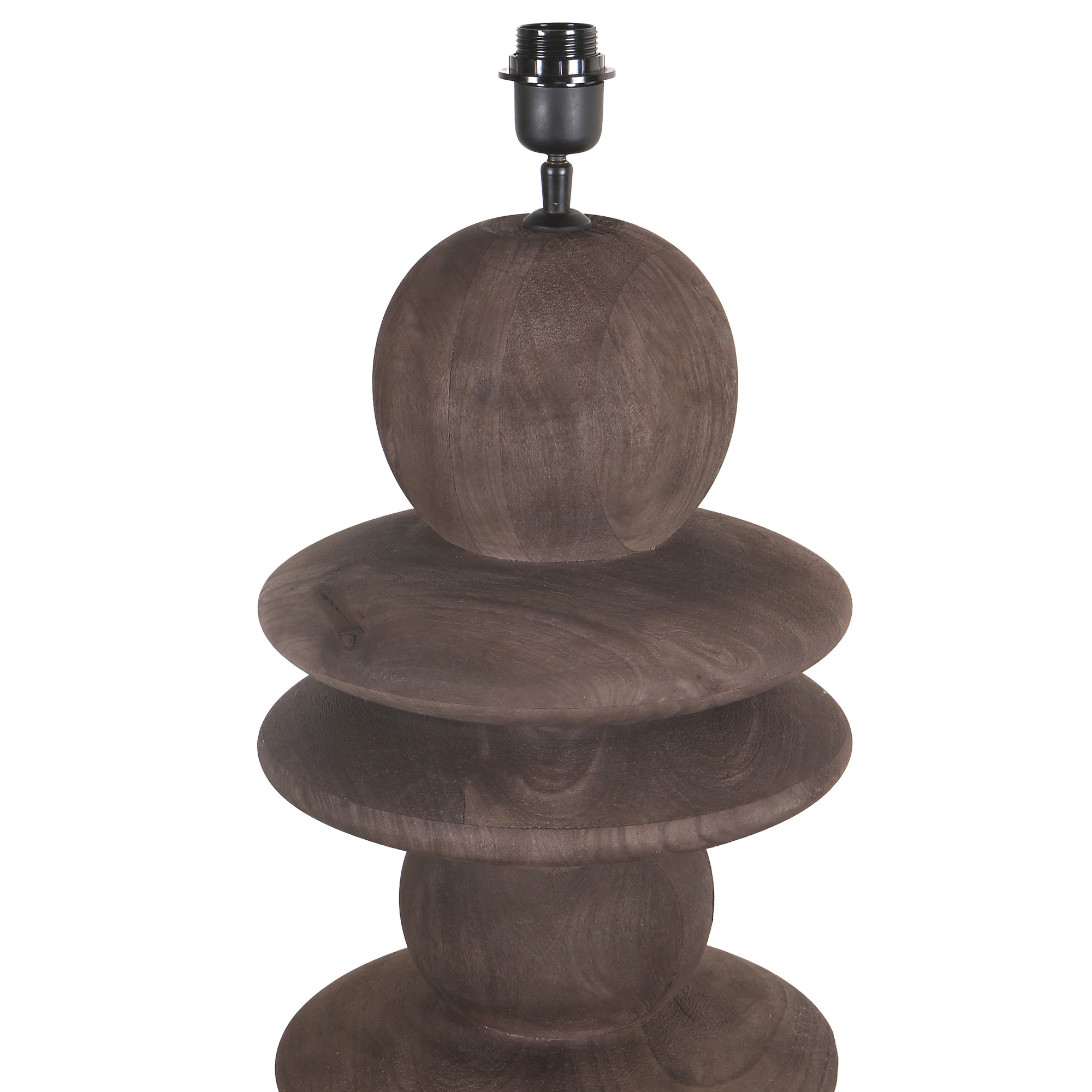 Vloerlamp Callain Bruin Mango hout base rond PTMD