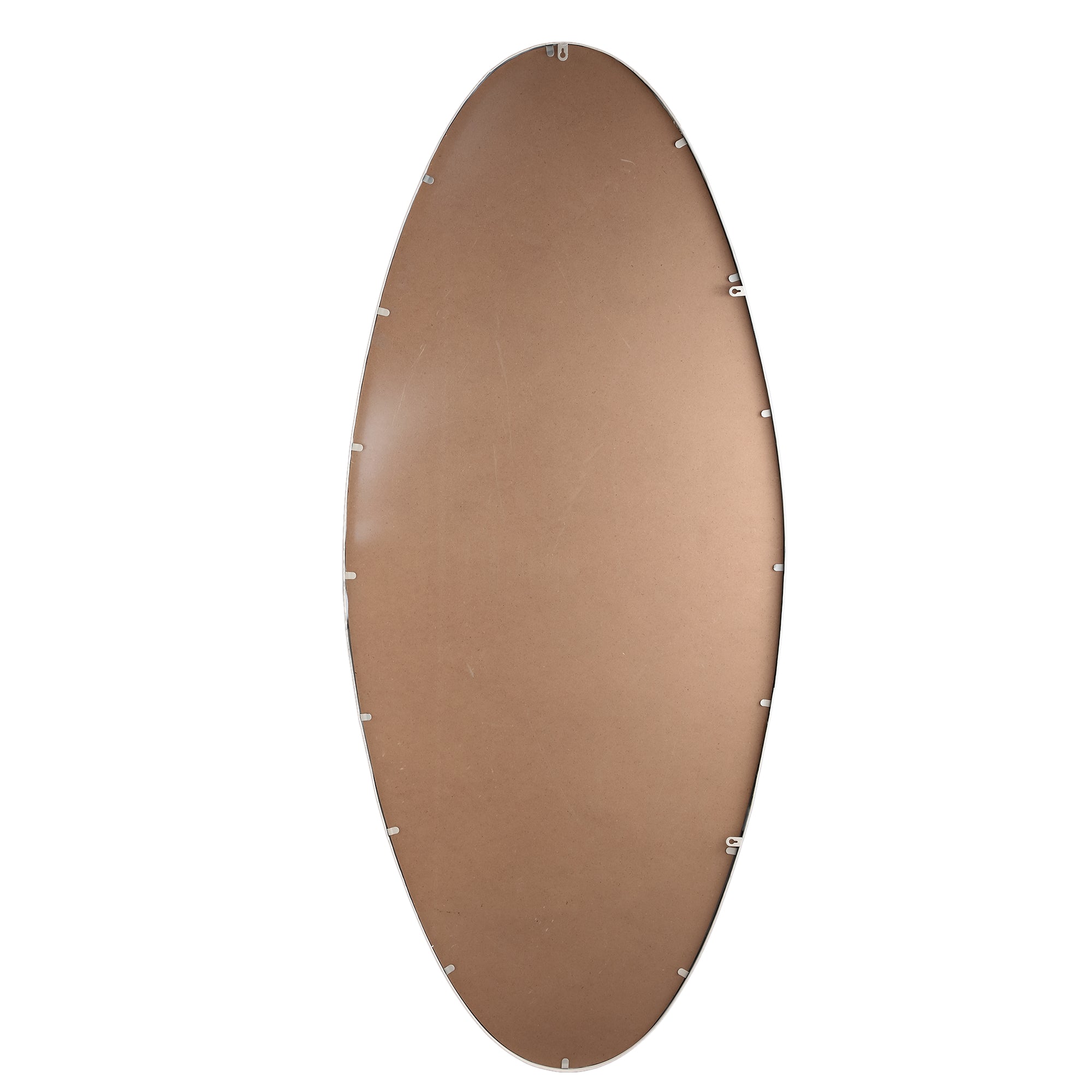 Serine White Steel Oval Mirror Large 78x3,5x180cm PTMD