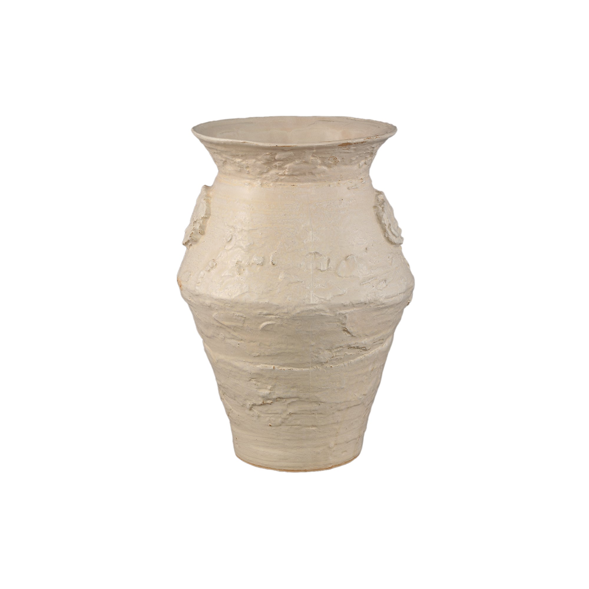 Pot Leandra Beige Ronde Keramische Ruwe Structuur Large PTMD