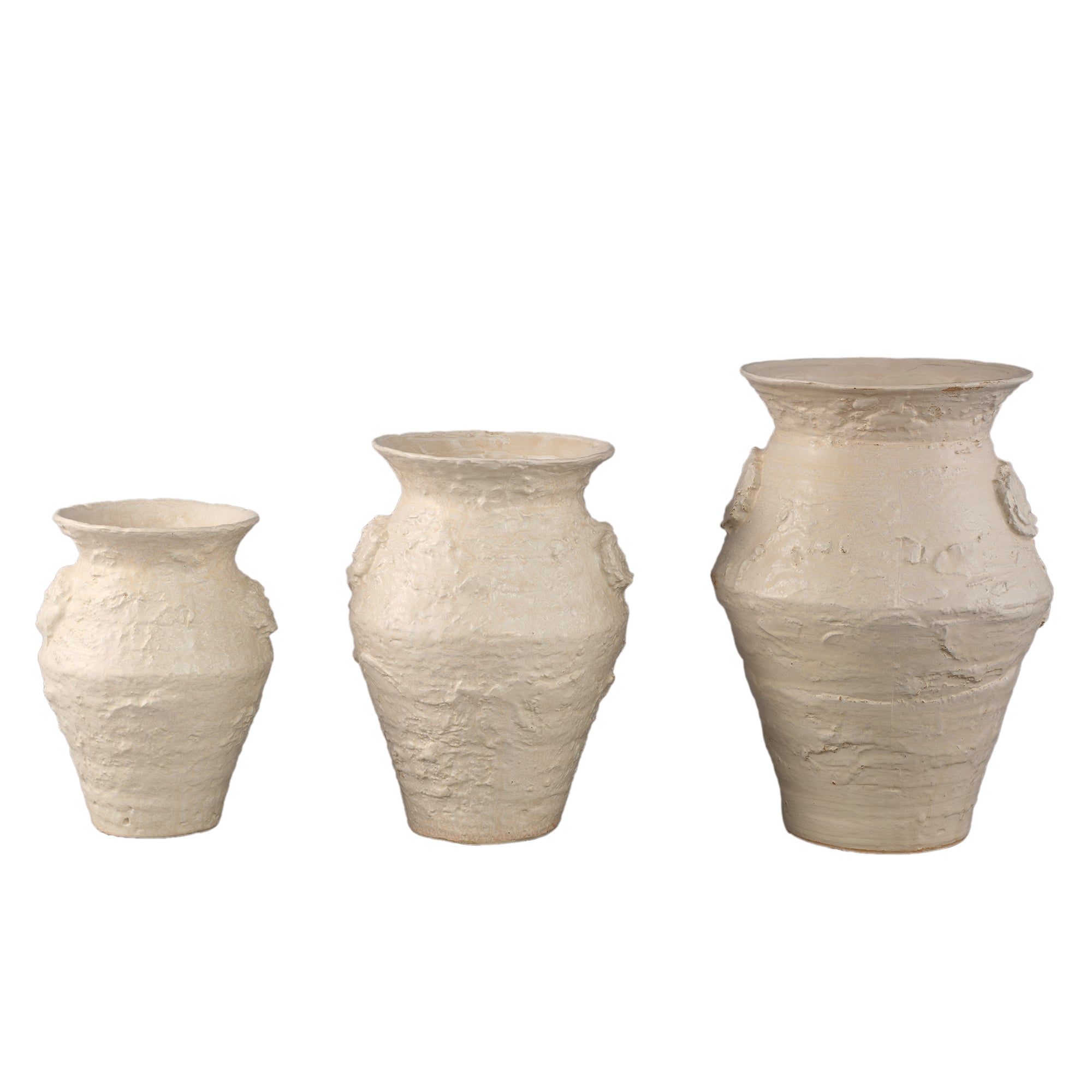 Pot Leandra Beige Ronde Keramische Ruwe Structuur Large PTMD