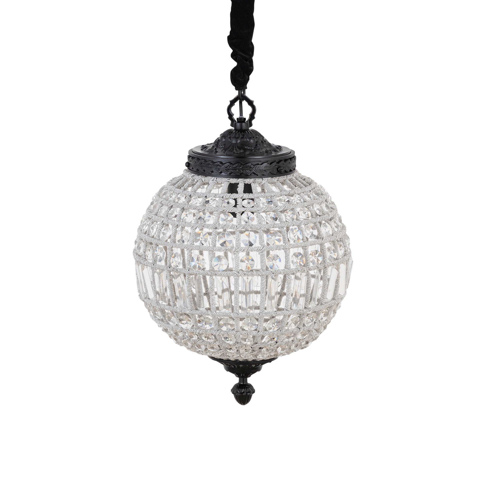 Jaris Crystal Hanging Ball Chandelier Lamp S 35x35x51cm PTMD