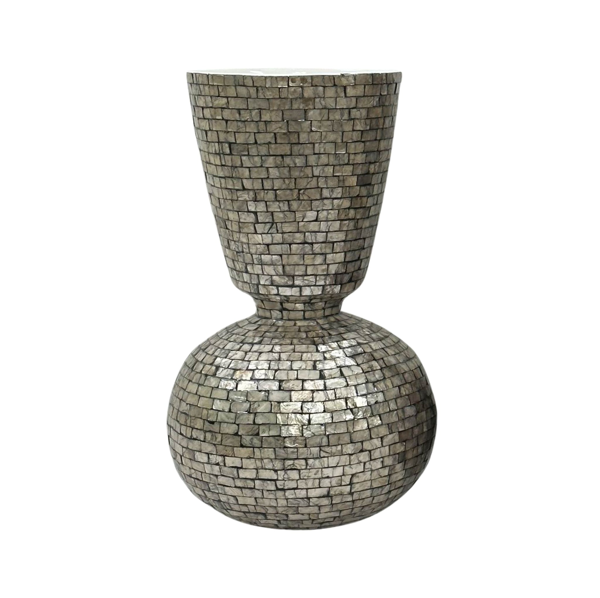 Cherryl Champagne Tampered Capiz Paper Powder Pot L PTMD