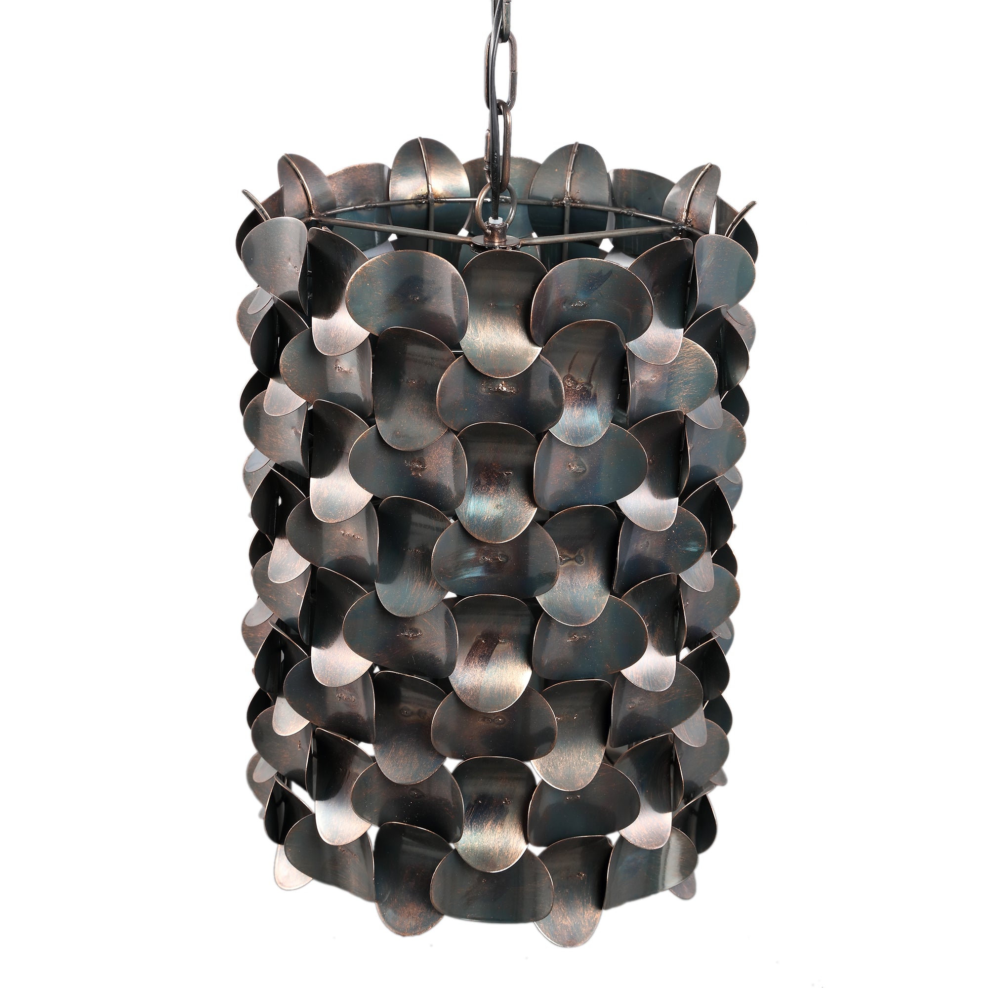 Jaye Black Iron Hanging Lamp Circle Pattern Wide PTMD