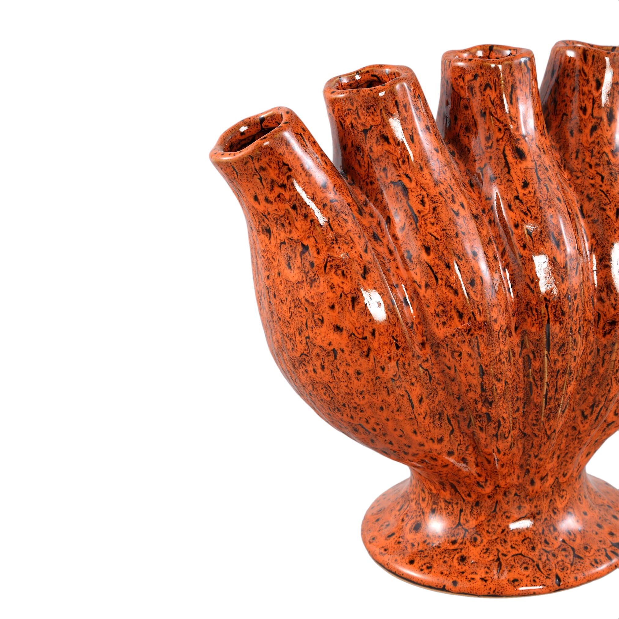 Gylian Orange Tubes Shaped Ceramic Vase L 33 x 17.5 x 30cm PTMD