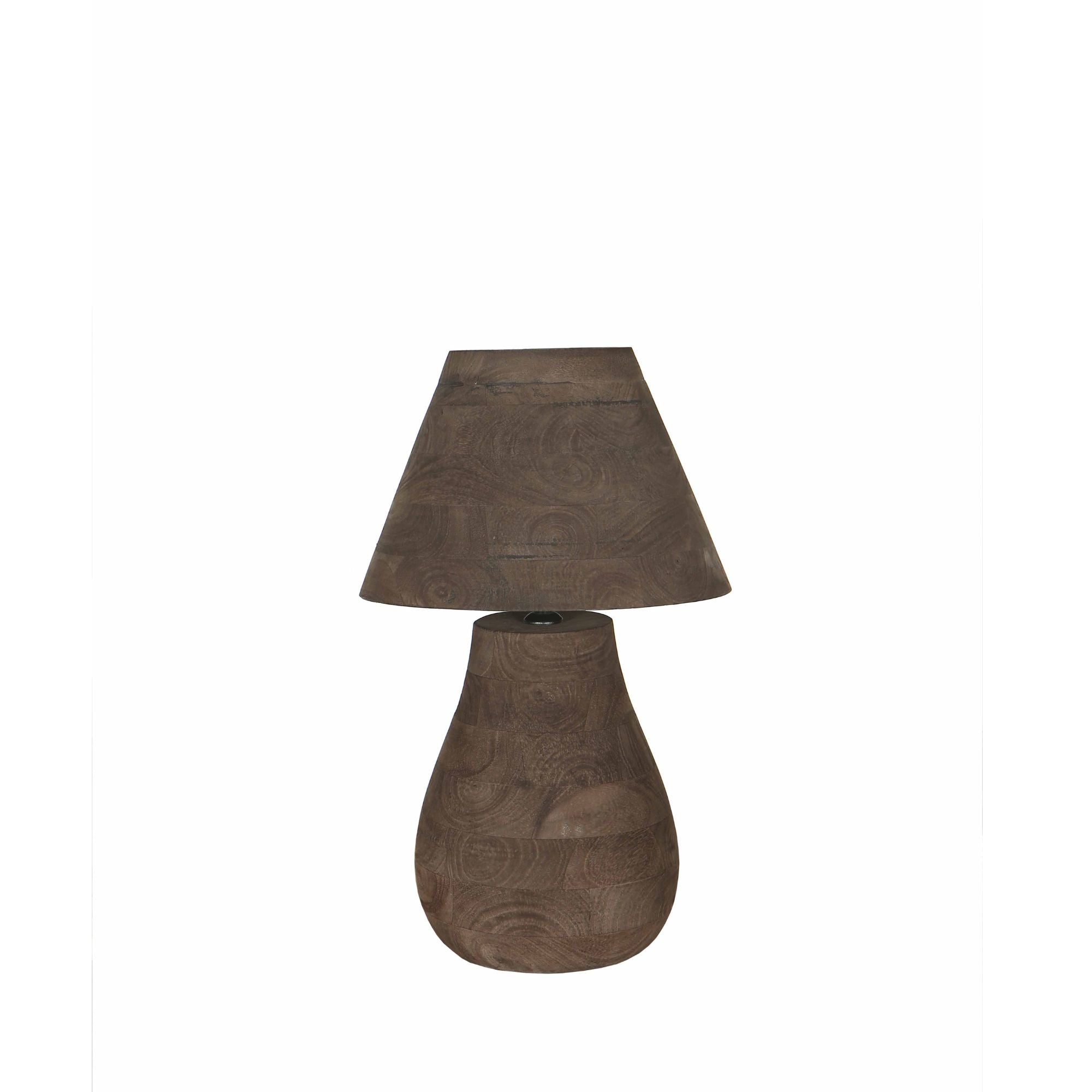 Tafellamp Peake Bruin Mangohout Small PTMD