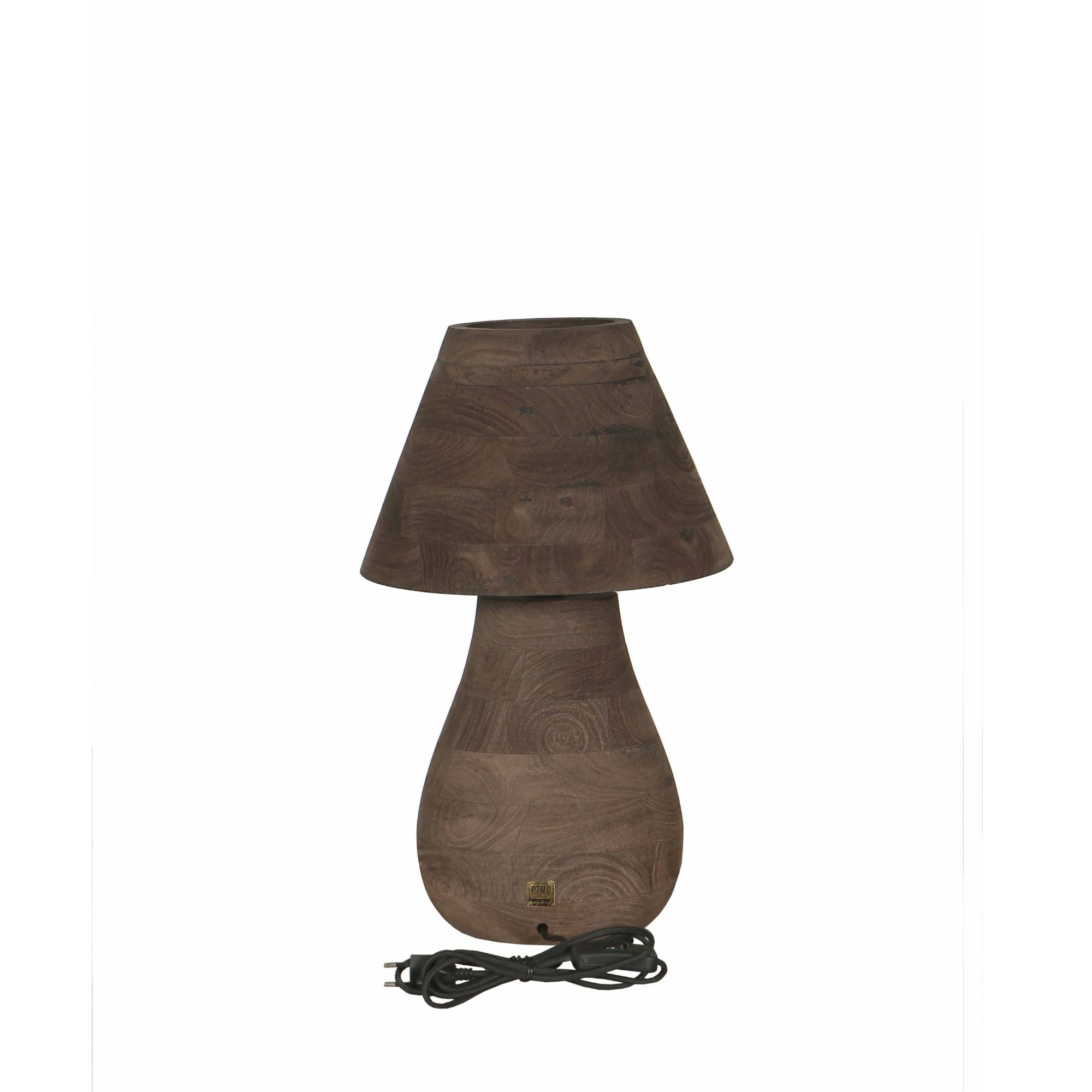 Tafellamp Peake Bruin Mangohout Small PTMD