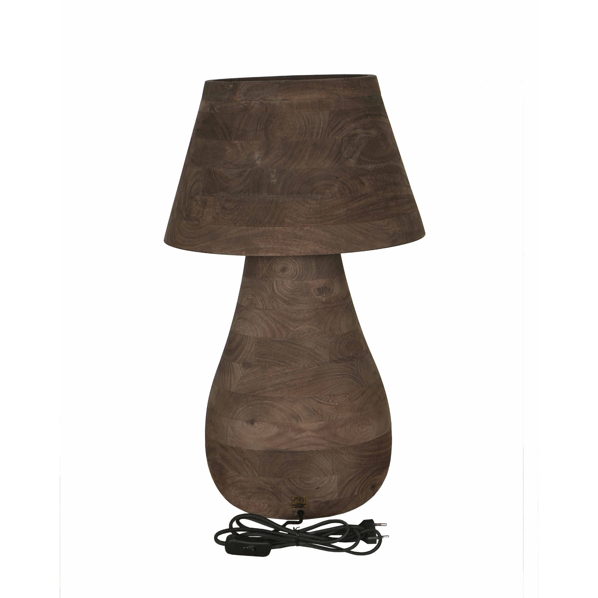 Tafellamp Peake Bruin Mangohout Large PTMD