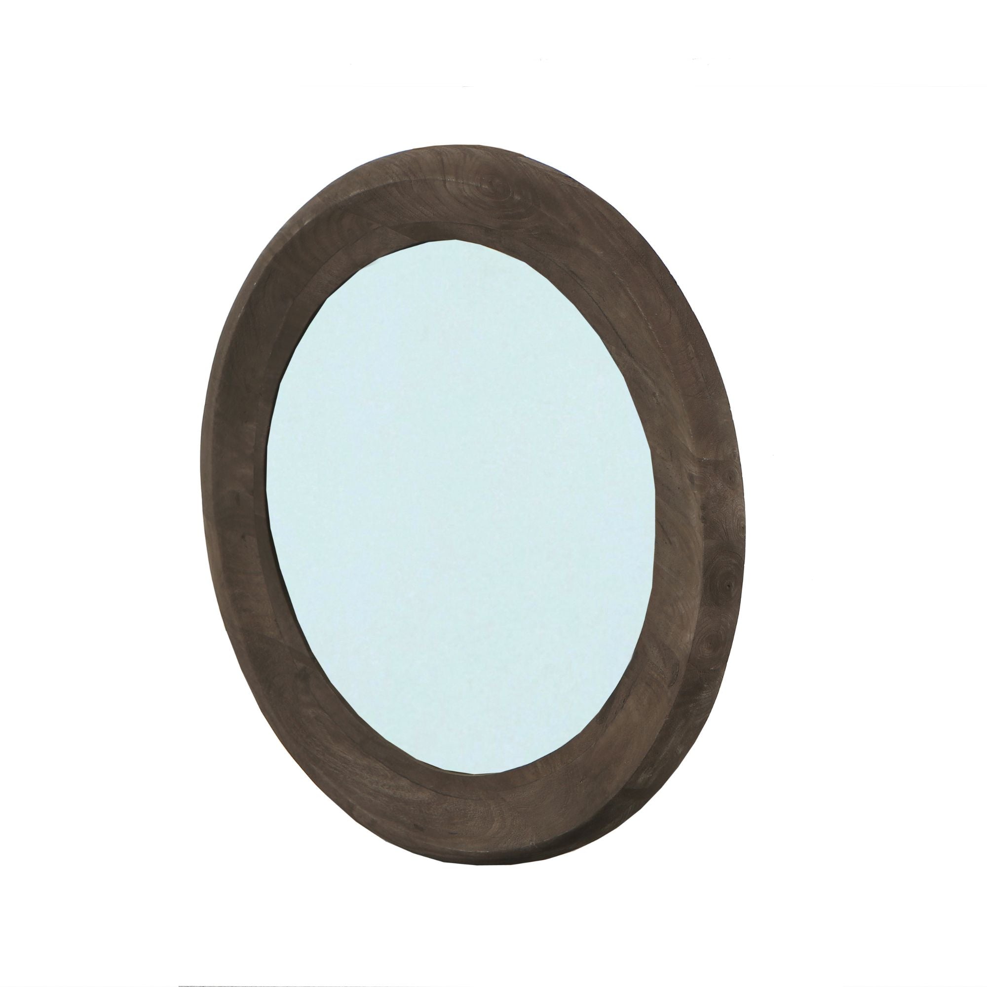 Noam Brown Mango Wood Round Mirror S Dia 70cm x 5cm PTMD