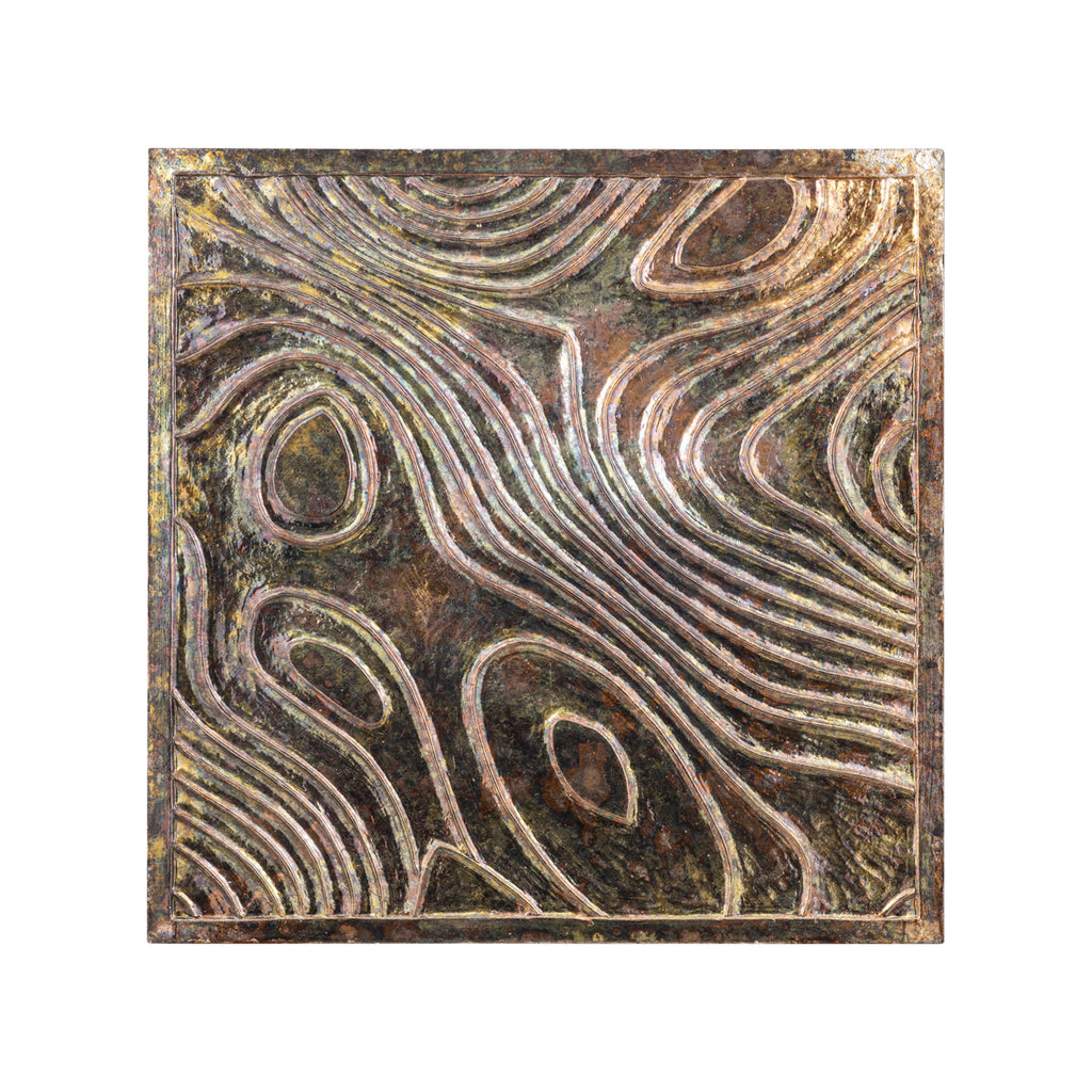 Connolly Oil Green Wood Square Wall Panel S PTMD
