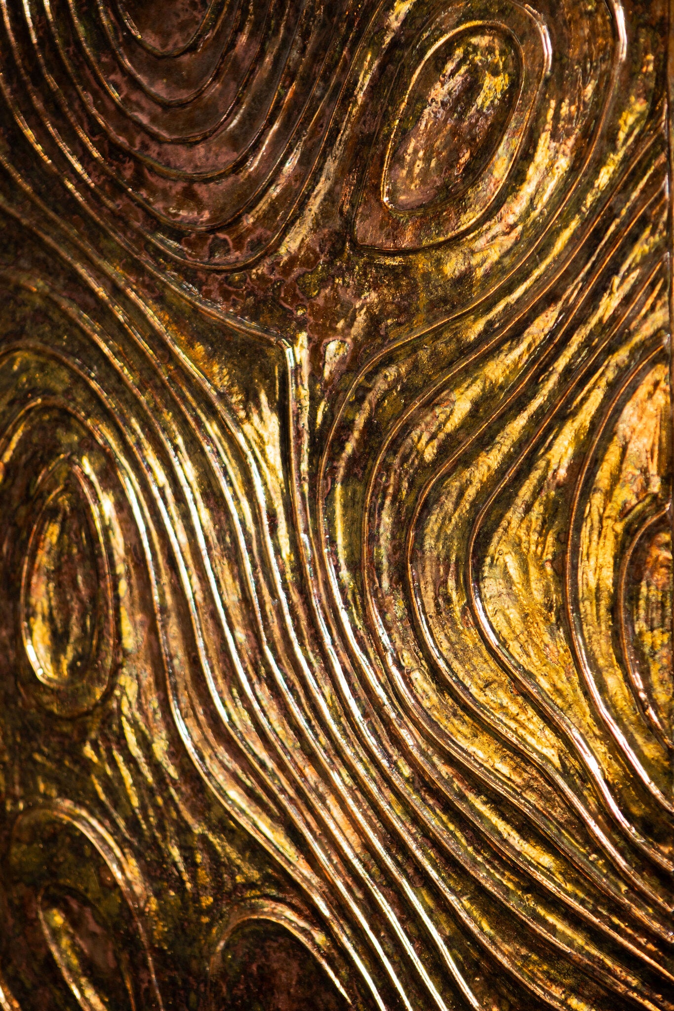 Connolly Oil Green Wood Rect Wall Panel L PTMD