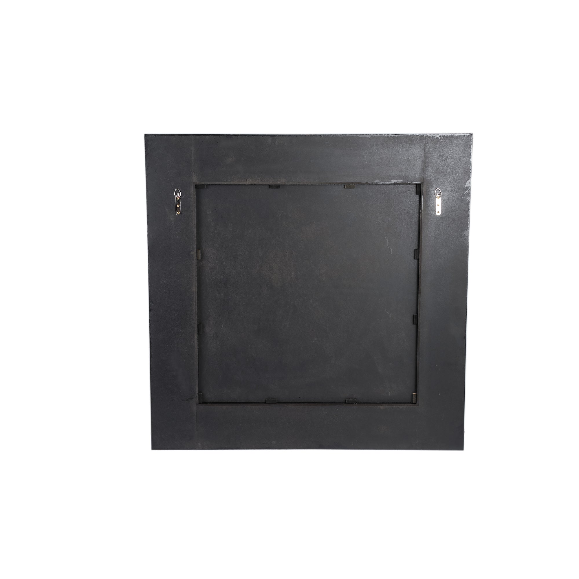 Gezzy Brown Wooden Mirror Curl Frame Square 110x7x110cm PTMD